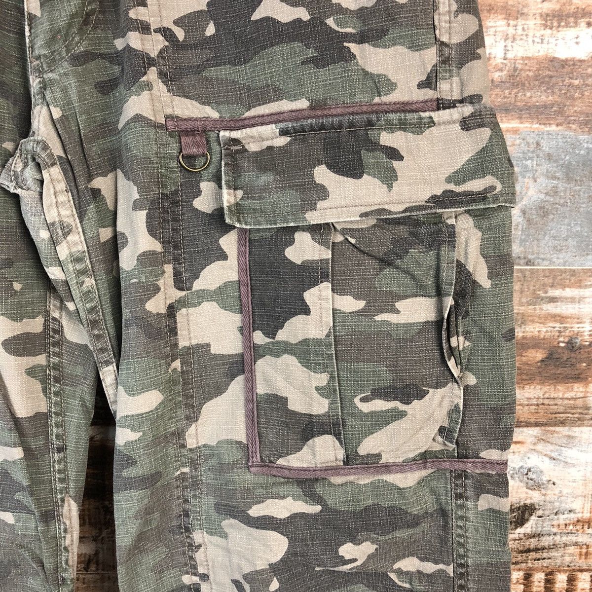 Japanese Brand DL Rush Hour Camo Green Cargo Multipocket Pants #C212 Size US 34 / EU 50 - 10 Thumbnail