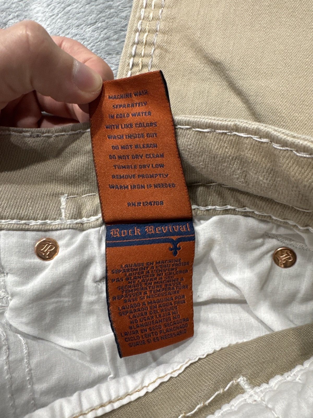 Rock Revival 31/32 rock revival jeans Beige Whiteish color way Size US 31 - 13 Thumbnail