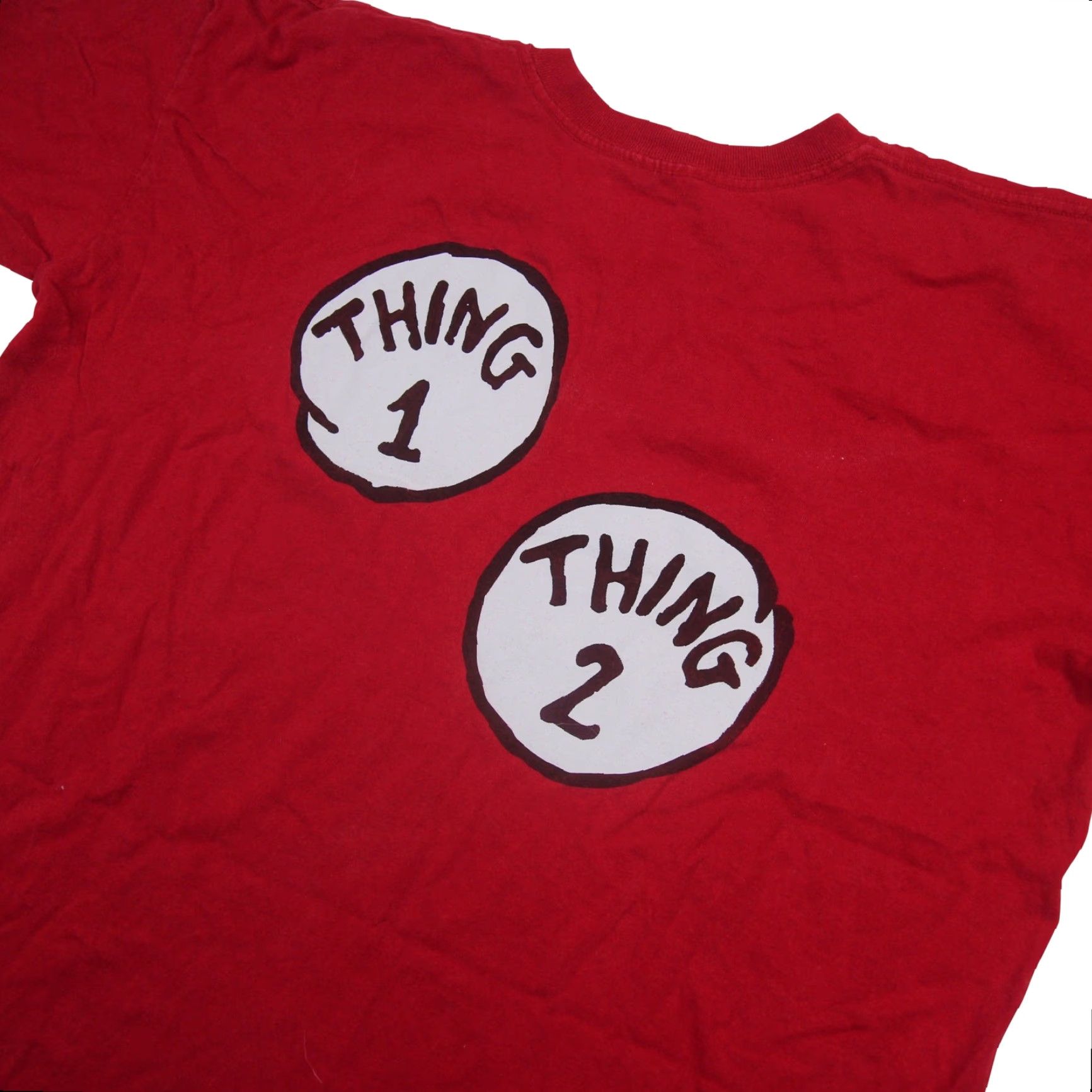 Vintage VINTAGE Dr.Seuss Mens M T-Shirt Thing One Thing Two Red Shirt Mens Size US M / EU 48-50 / 2 - 7 Thumbnail