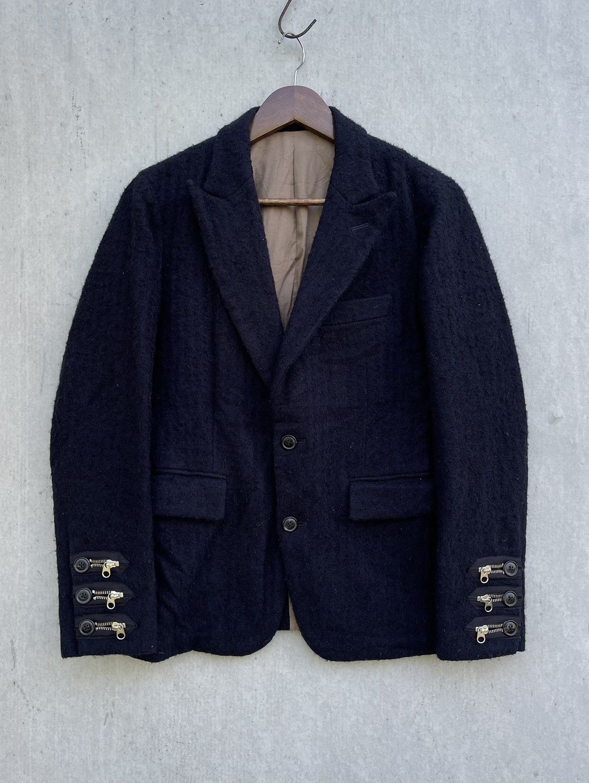 Junya Watanabe 🔥 TAKEO KIKUCHI ATELIER MULTI-ZIP PUNK MOHAIR SUIT/JACKET Size US M / EU 48-50 / 2 - 2 Thumbnail