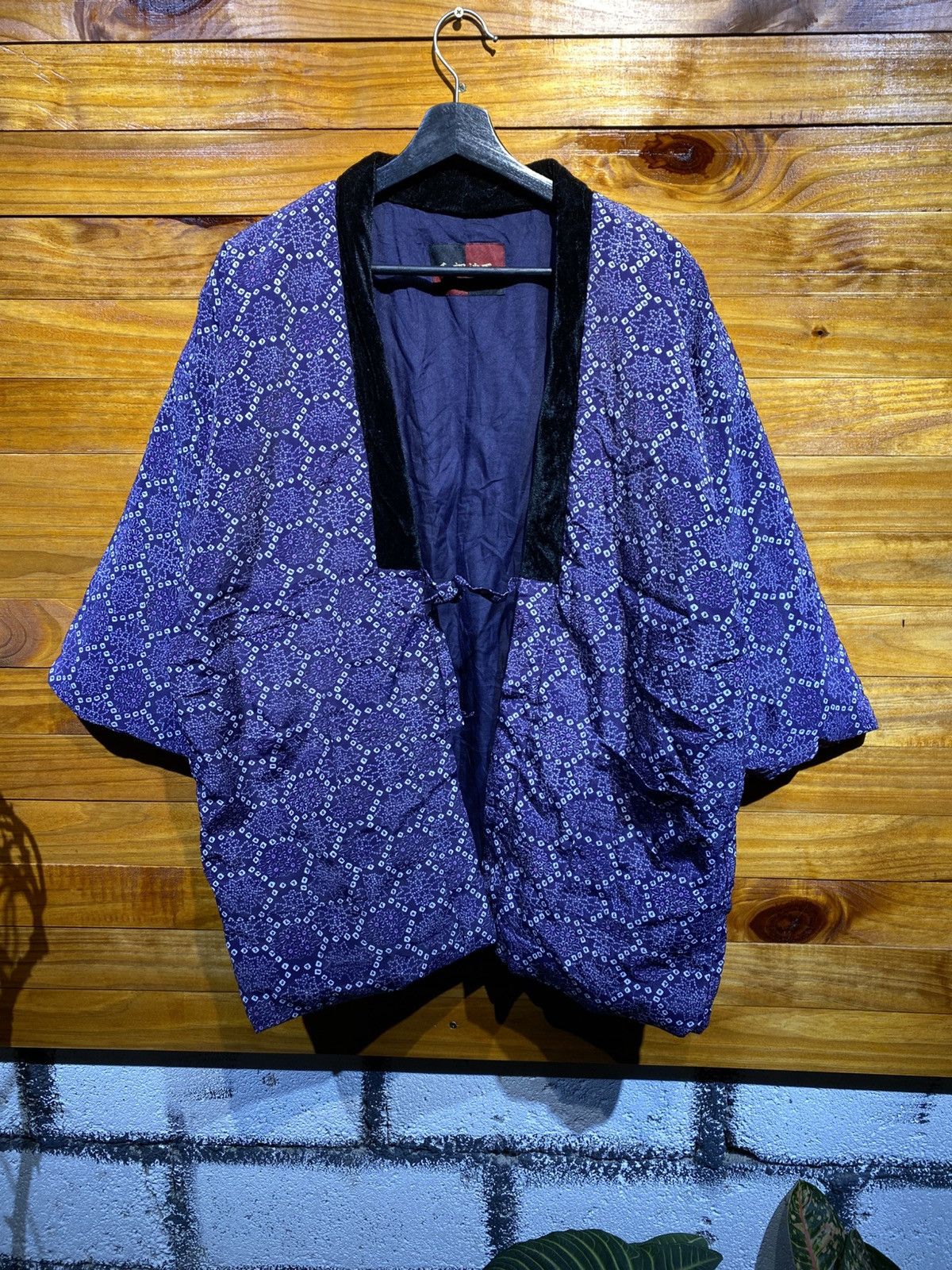 Japanese Brand Vintage Japanese Hanten Jacket – Purple Geometric Pattern Size US M / EU 48-50 / 2 - 3 Thumbnail