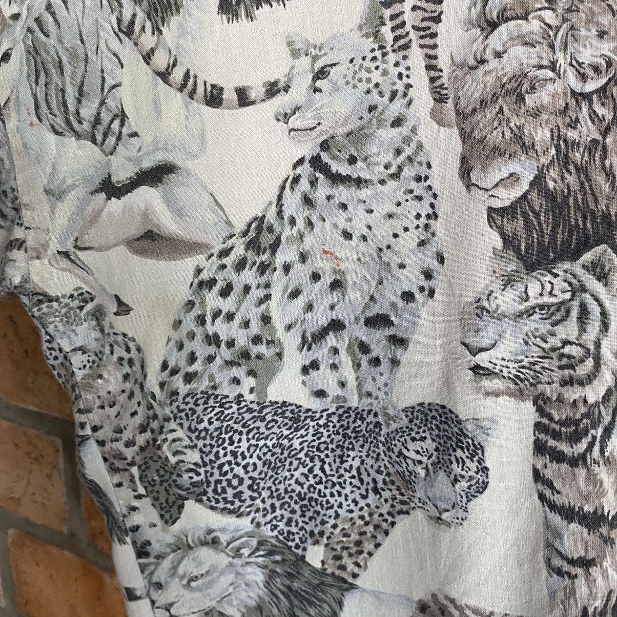 Vintage HOT STUFF Gray Safari Animal Print Shirt Size XL / US 12-14 / IT 48-50 - 9 Thumbnail