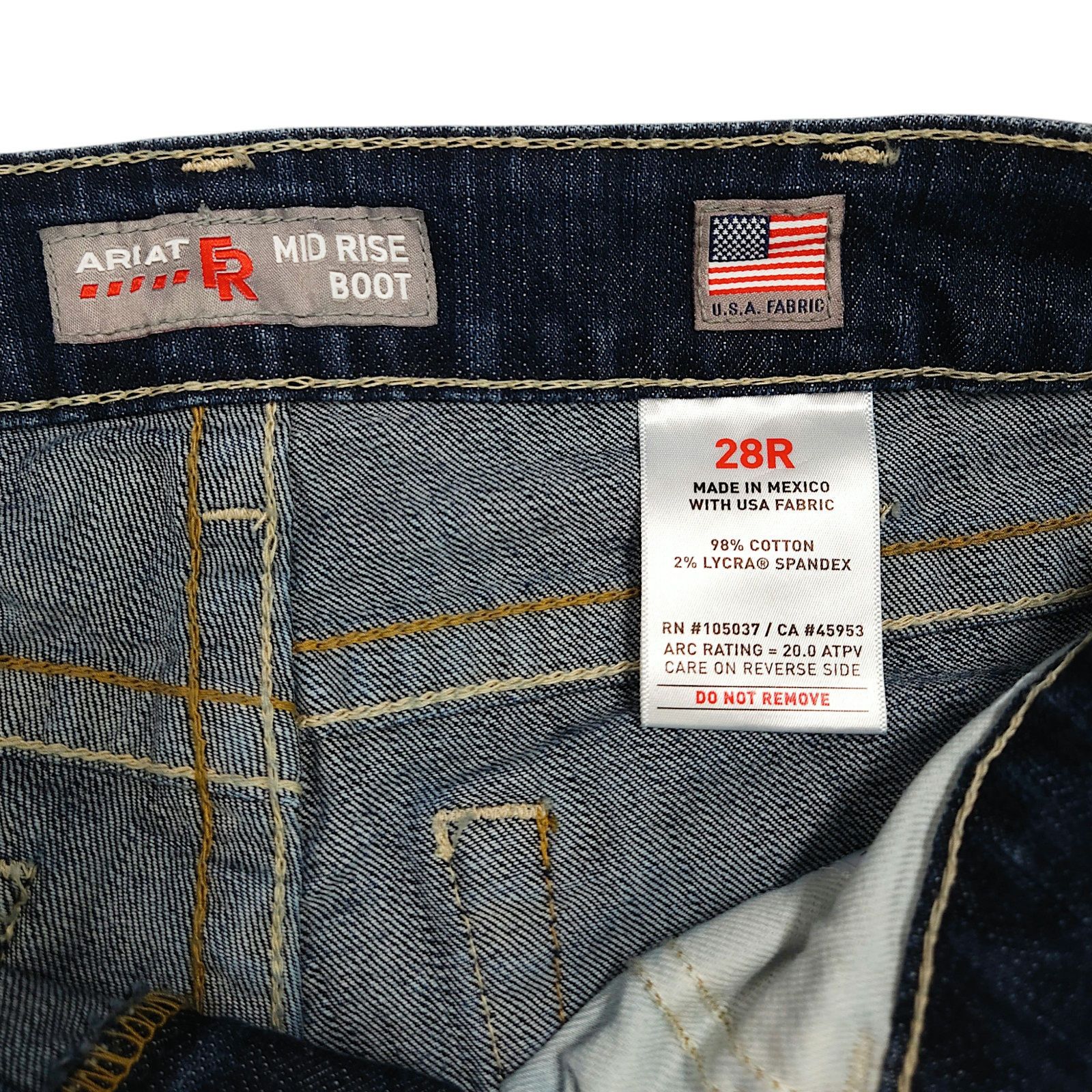 Ariat Ariat FR Mid Rise Bootcut Denim Jeans Arc Rated CAT 2 28Rx34 Size 28" / US 6 / IT 42 - 6 Thumbnail