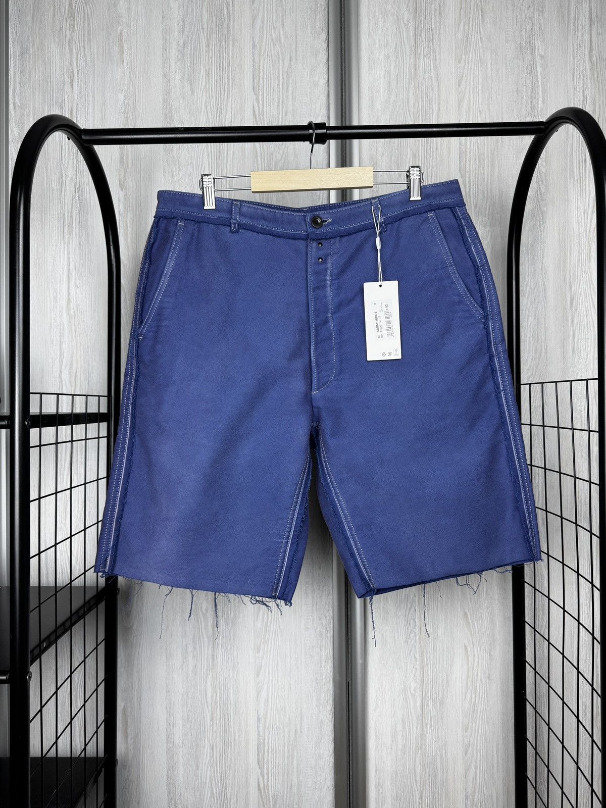 Maison Martin Margiela blue bermuda denim faded shorts 52