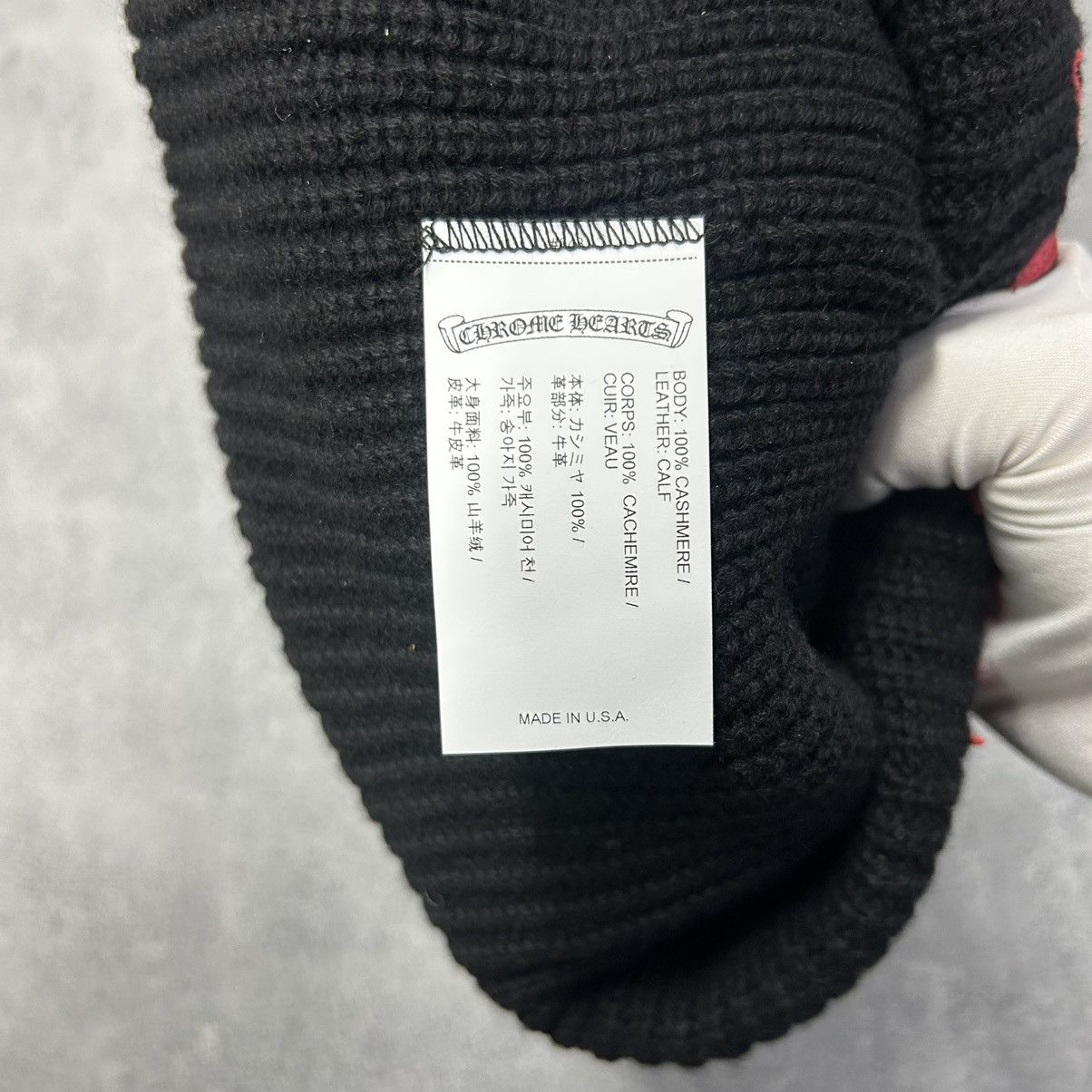 Chrome Hearts Chrome Hearts Red Star Patches Beanie Size ONE SIZE - 5 Thumbnail