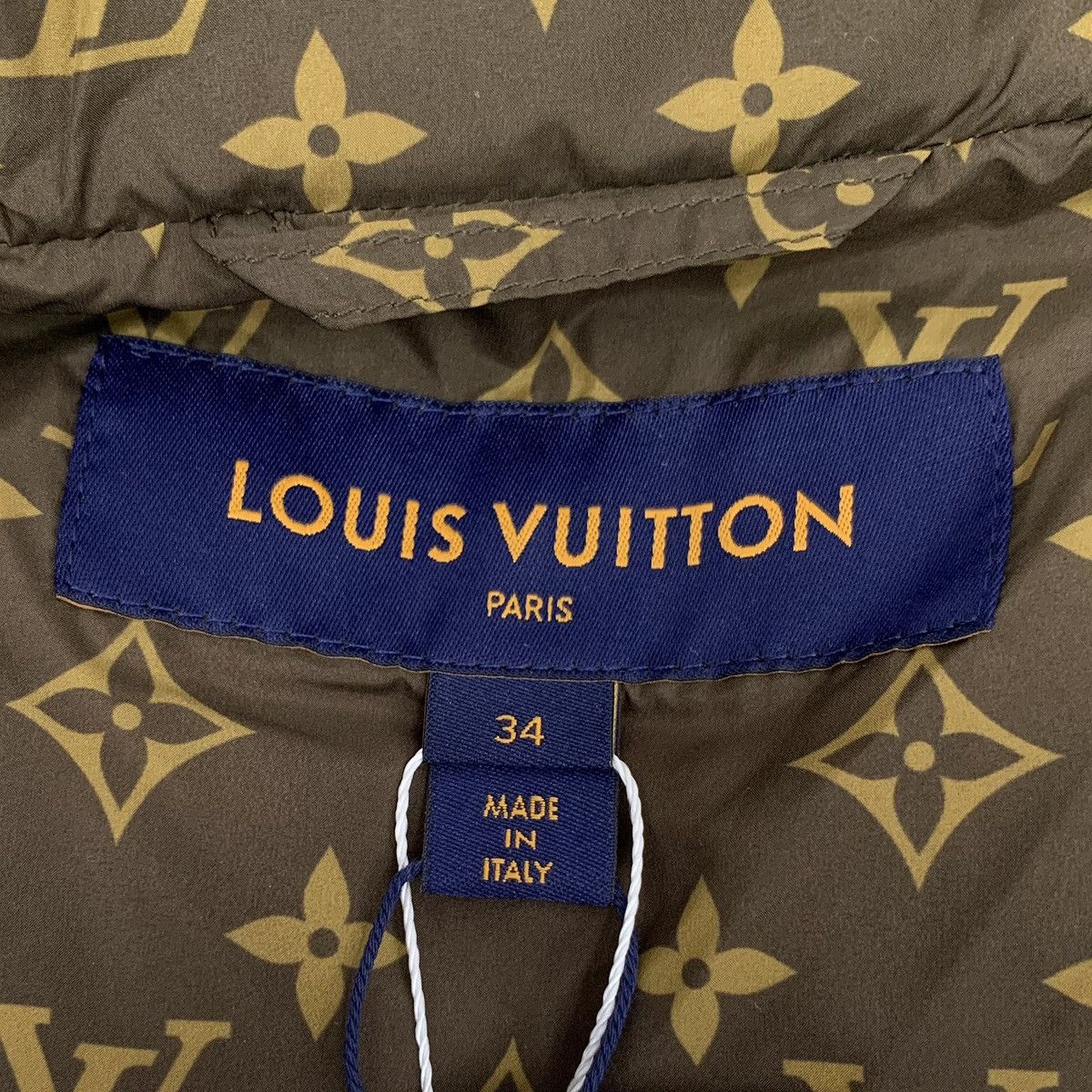 Louis Vuitton Louis Vuitton Black Inside Logo Full Print Puffer Jacket Size XXS / US 00 / IT 34 - 6 Thumbnail