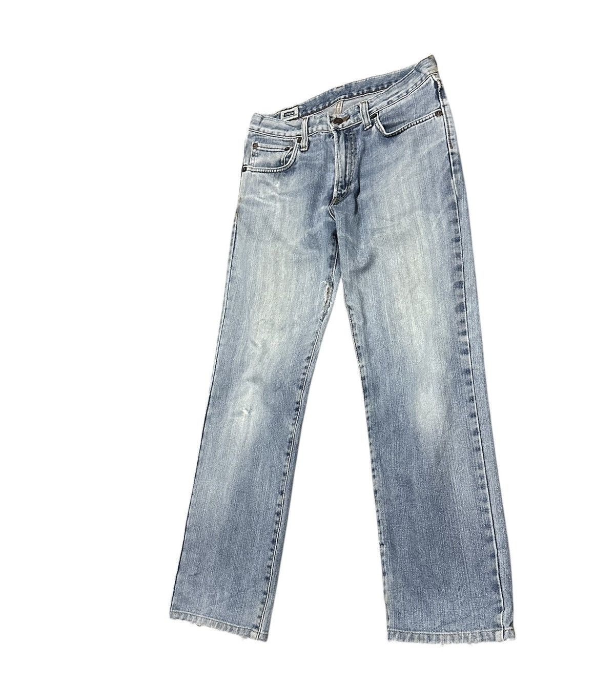 Edwin Vintage Edwin 403 Straight Leg Faded Blue Jeans Size US 30 / EU 46 - 3 Thumbnail
