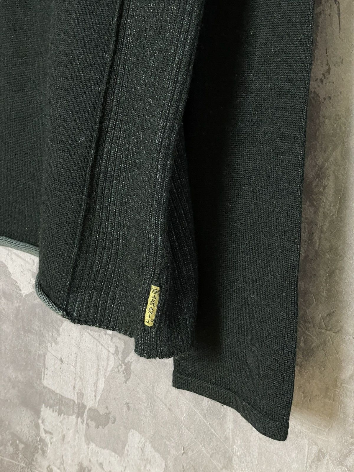 Armani Y2K Avant Garde Style Armani Jeans 1/3 Zip Striped Sweater Size US XL / EU 56 / 4 - 7 Thumbnail