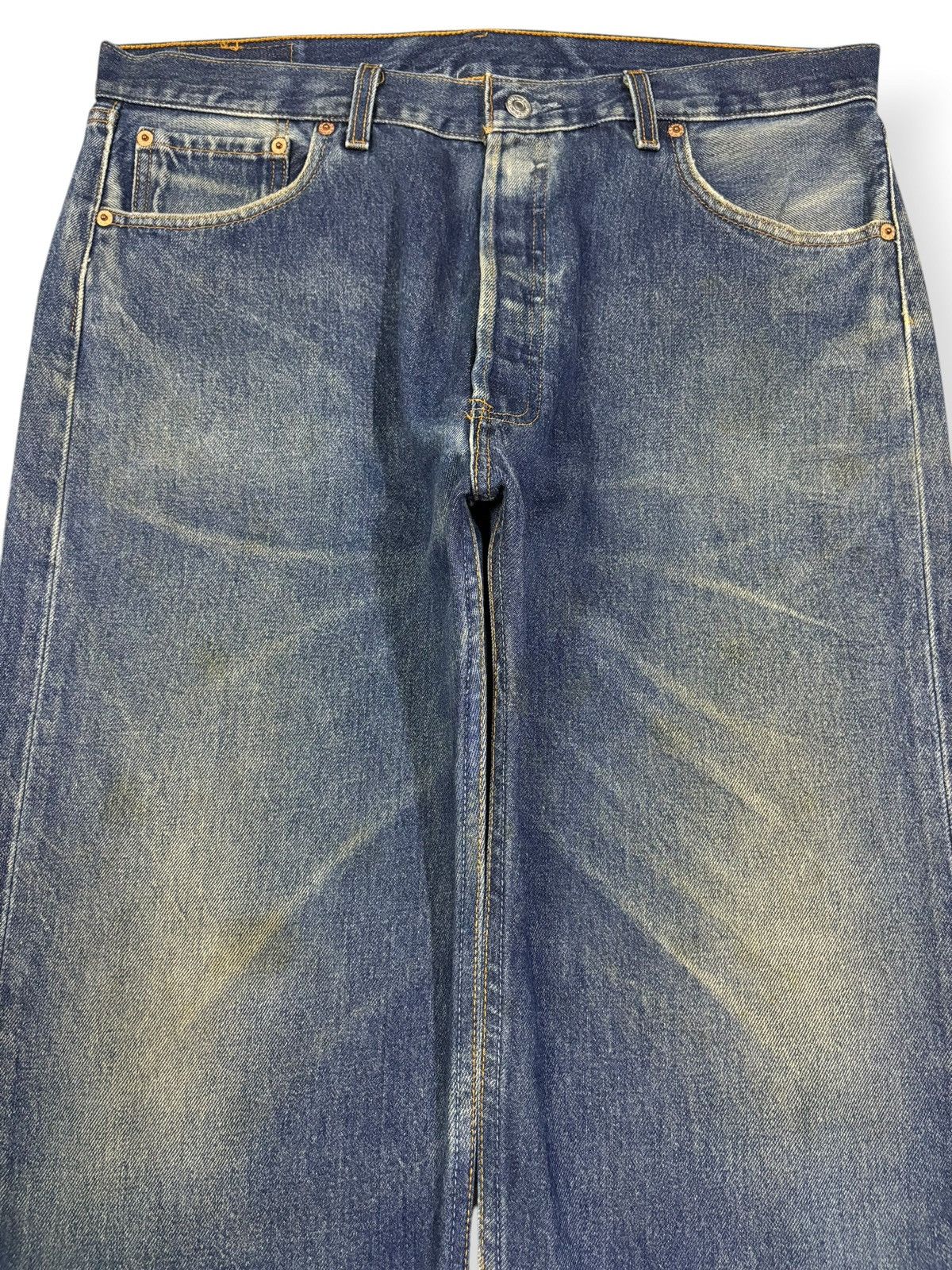 Levi's Vintage 90s Levis 501XX Button Fly Mud Wash Loose Fit Jeans Size US 37 - 3 Thumbnail