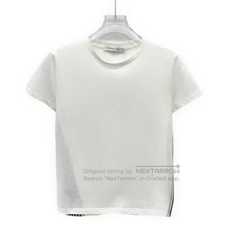 Dior Dior White round-neck cotton short-sleeved T-shirt Size XS / US 0-2 / IT 36-38 - 1 Thumbnail