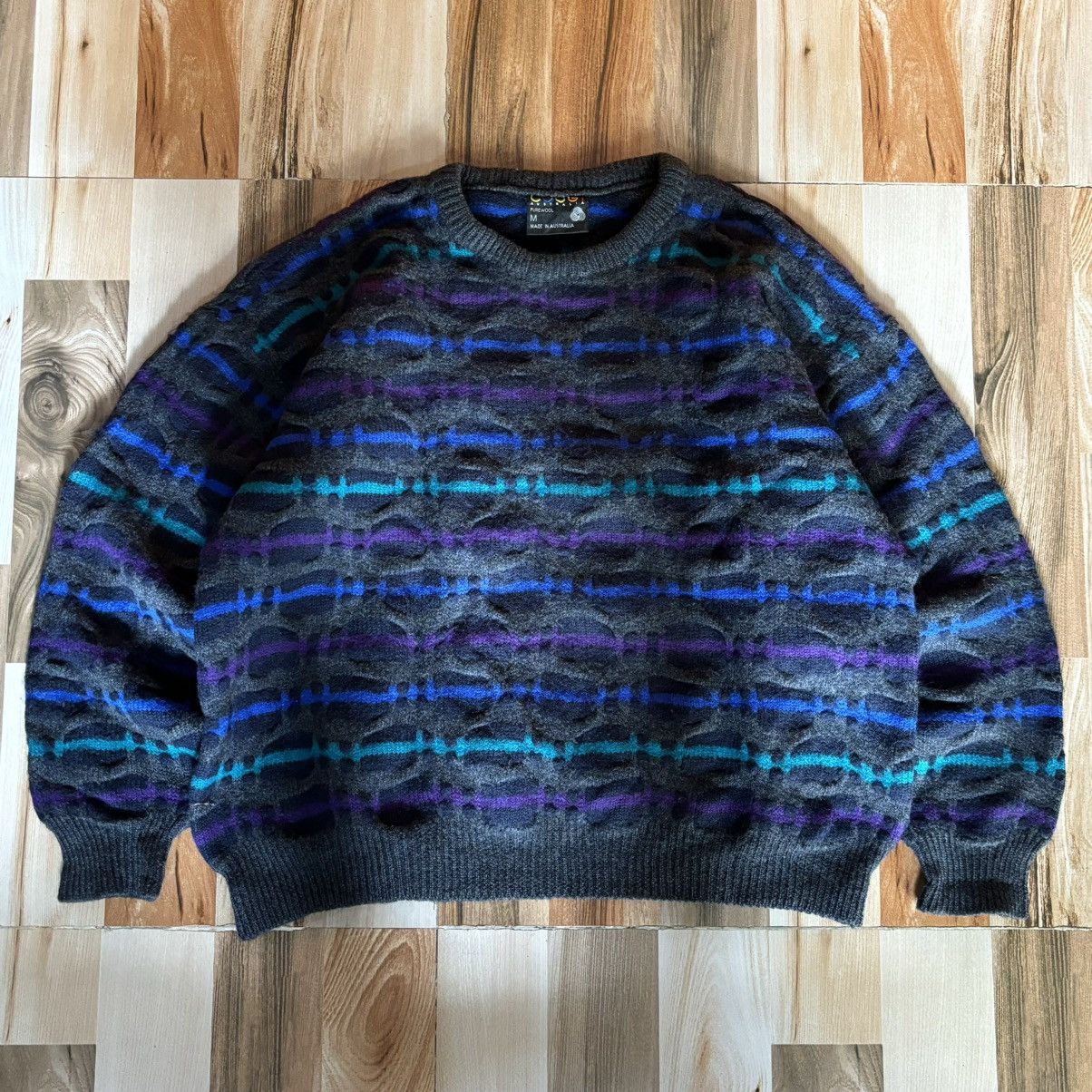 Coogi Crazy Vintage Coogi 3D knit Illusional Sweater Size US M / EU 48-50 / 2 - 1 Thumbnail