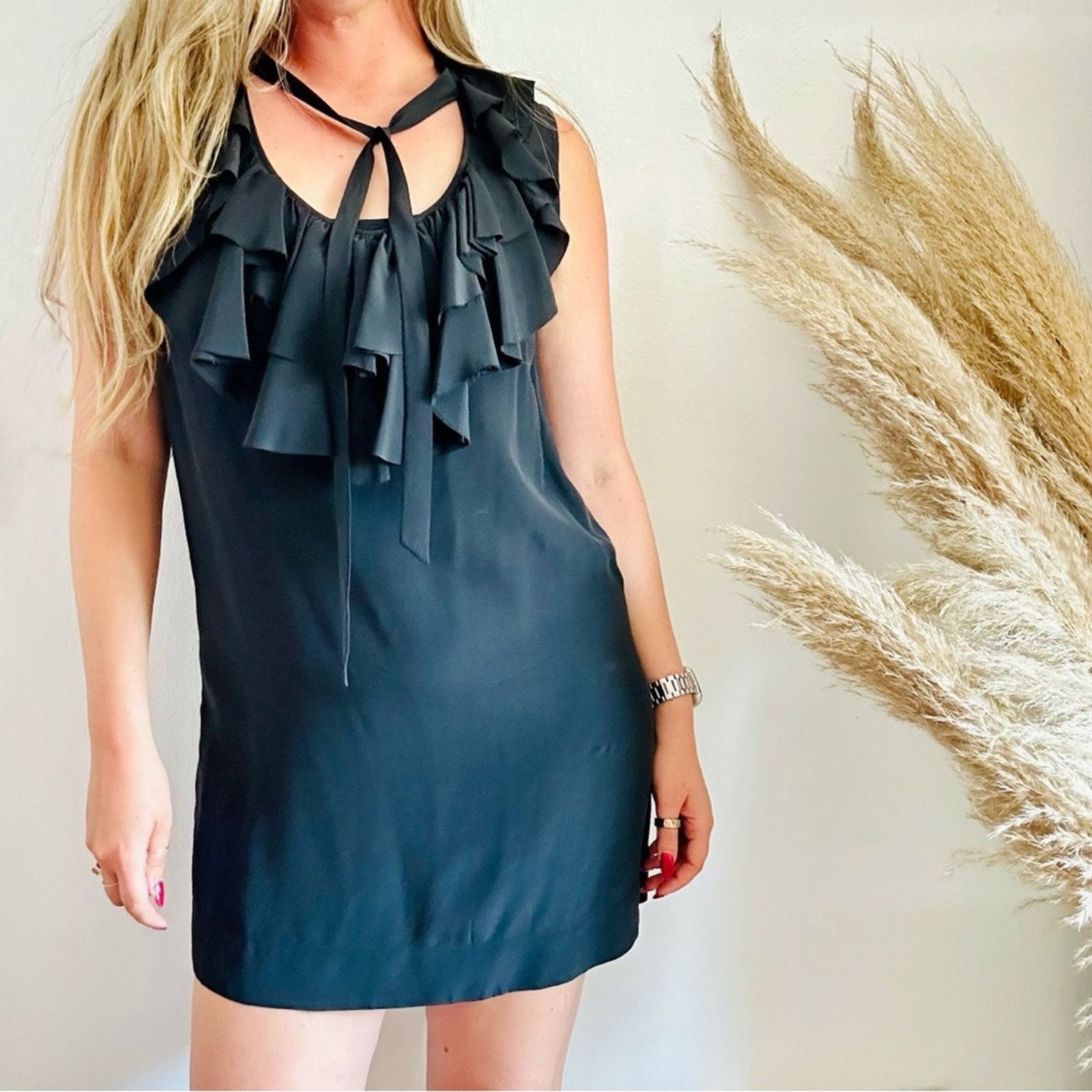 Joie Soft Joie Quora Blouson Pullover Dress Size S Keyhole Button Elastic  Waist Mini | Grailed