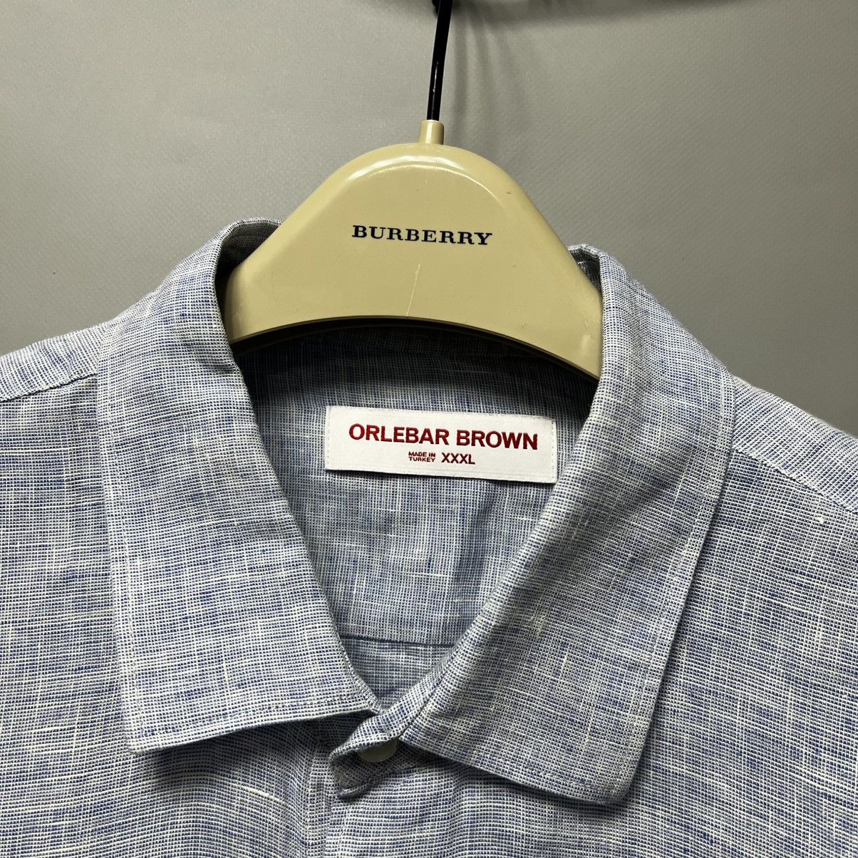 Orlebar Brown Orlebar Brown Shirt Linen Long Sleeve Button Down Size US XXL / EU 58 / 5 - 10 Thumbnail
