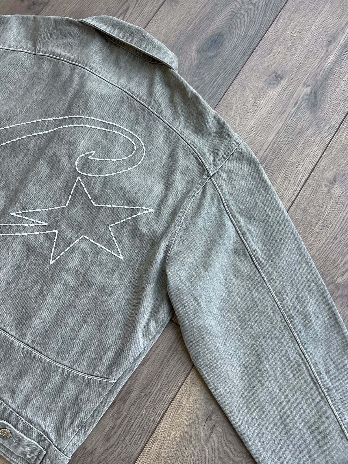 Corteiz Sample Corteiz C-Star Gray Denim Jacket Medium Size US M / EU 48-50 / 2 - 14 Thumbnail