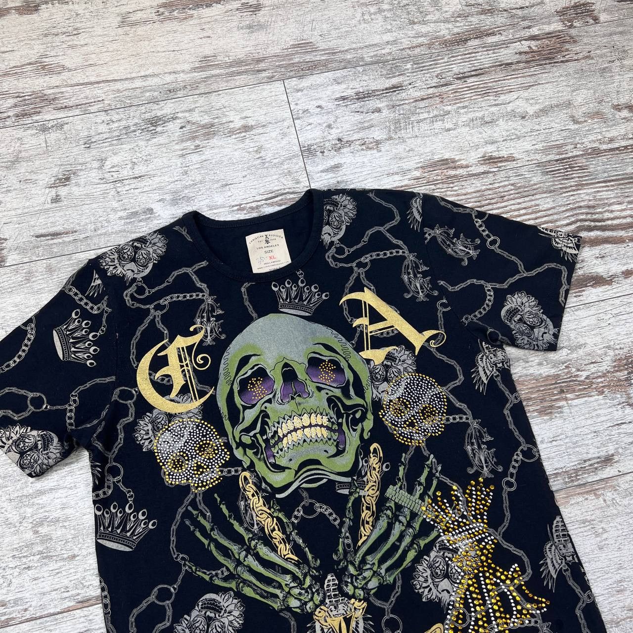 Christian Audigier × Ed Hardy Cristian Audigier Los Angeles T-Shirt Multicolor Size XL Size US XL / EU 56 / 4 - 2 Thumbnail