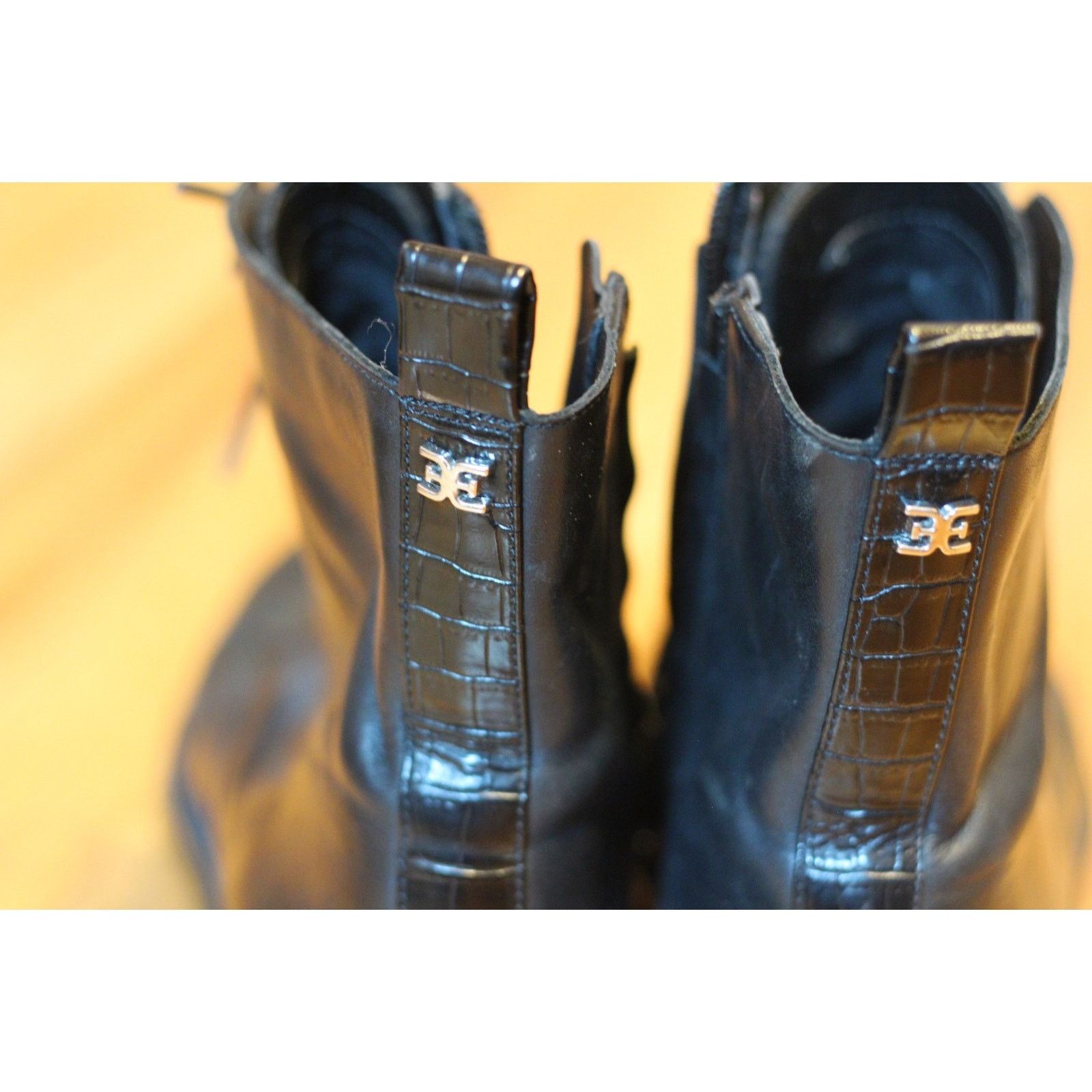 Sam Edelman Womens Size 10 - Sam Edelman Nina Black Leather Combat Boots Size US 10 / IT 40 - 5 Thumbnail