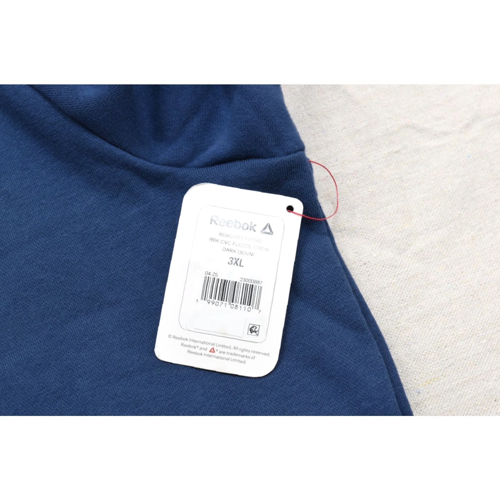 Reebok Reebok Men's 3XL Dark Denim Blue CVC Fleece Crewneck Sweatshirt NWT Pullover Sweatshirt Logo Regular Fit Men Blue 3XL Size US XXL / EU 58 / 5 - 6 Thumbnail