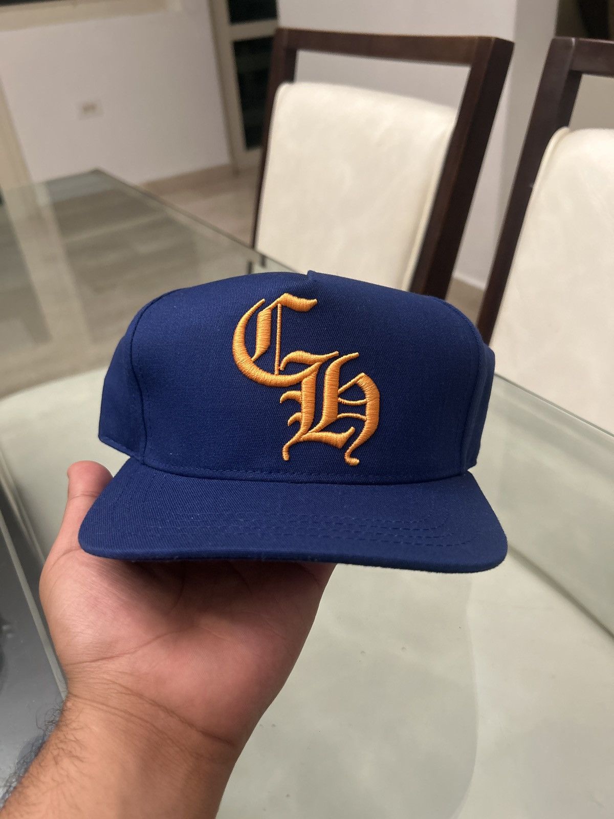 Chrome Hearts Chrome Hearts CH Blue/Yellow BaseBall Hat Size ONE SIZE - 8 Thumbnail
