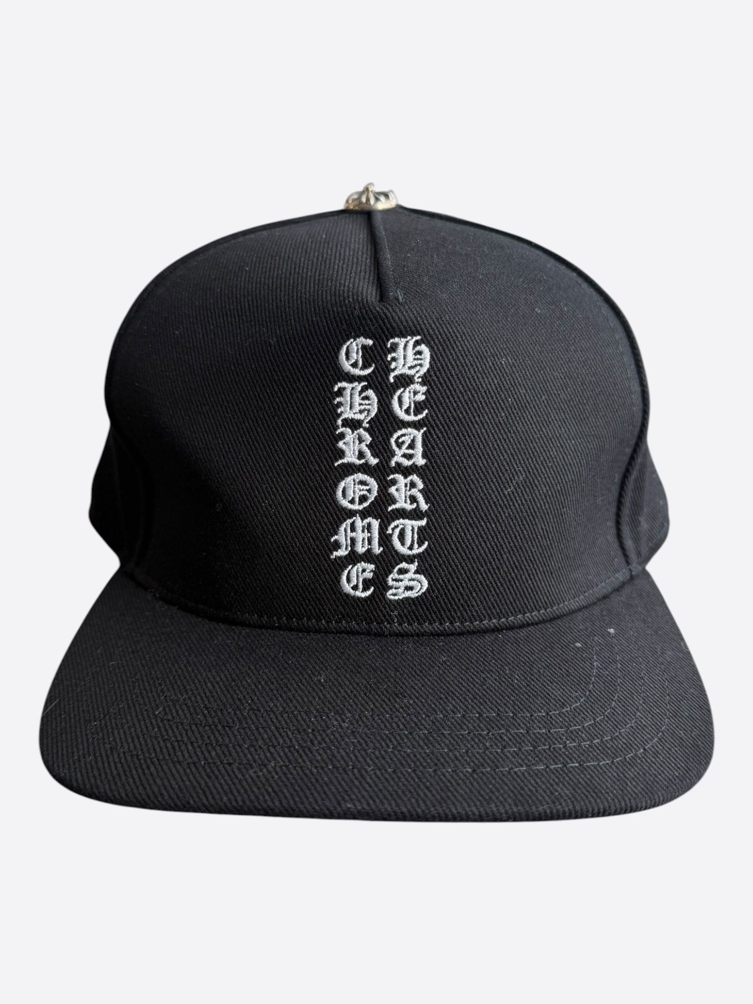 Chrome Hearts Chrome Hearts Black & White Vertical Logo Hat Size ONE SIZE - 1 Thumbnail