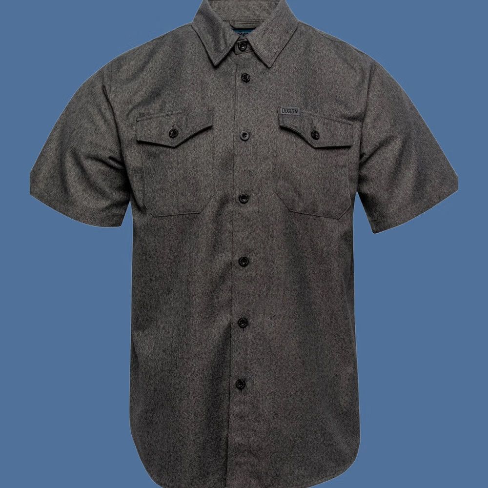 Vintage Dixxon Flannel Co Obsidian Short Sleeve Flannel Shirt Mens L Charcoal Plaid Button-Up Obsidian Theme Metal All Seasons Size US L / EU 52-54 / 3 - 1 Thumbnail