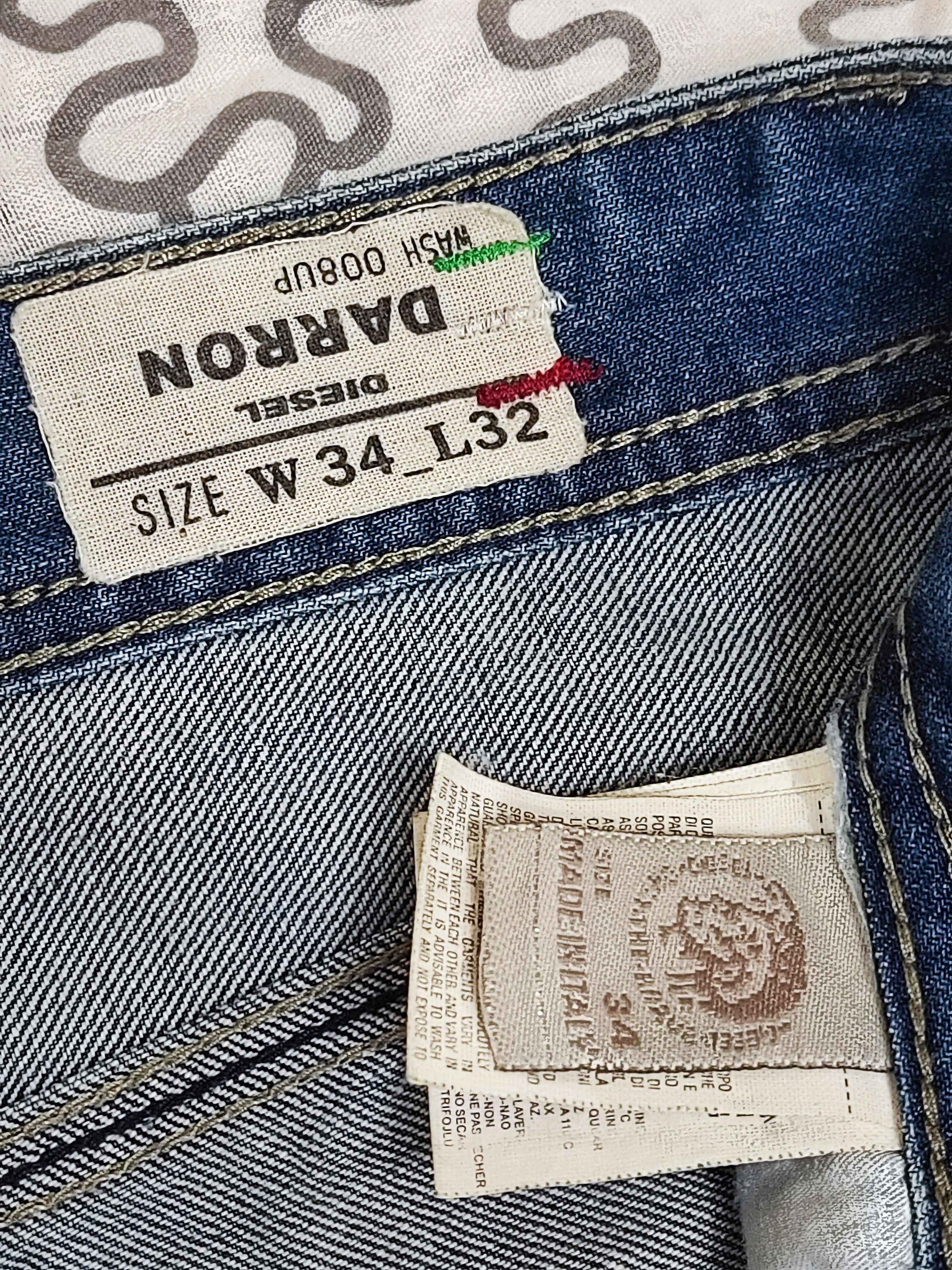 Diesel Distressed Blue Denim Made in italy