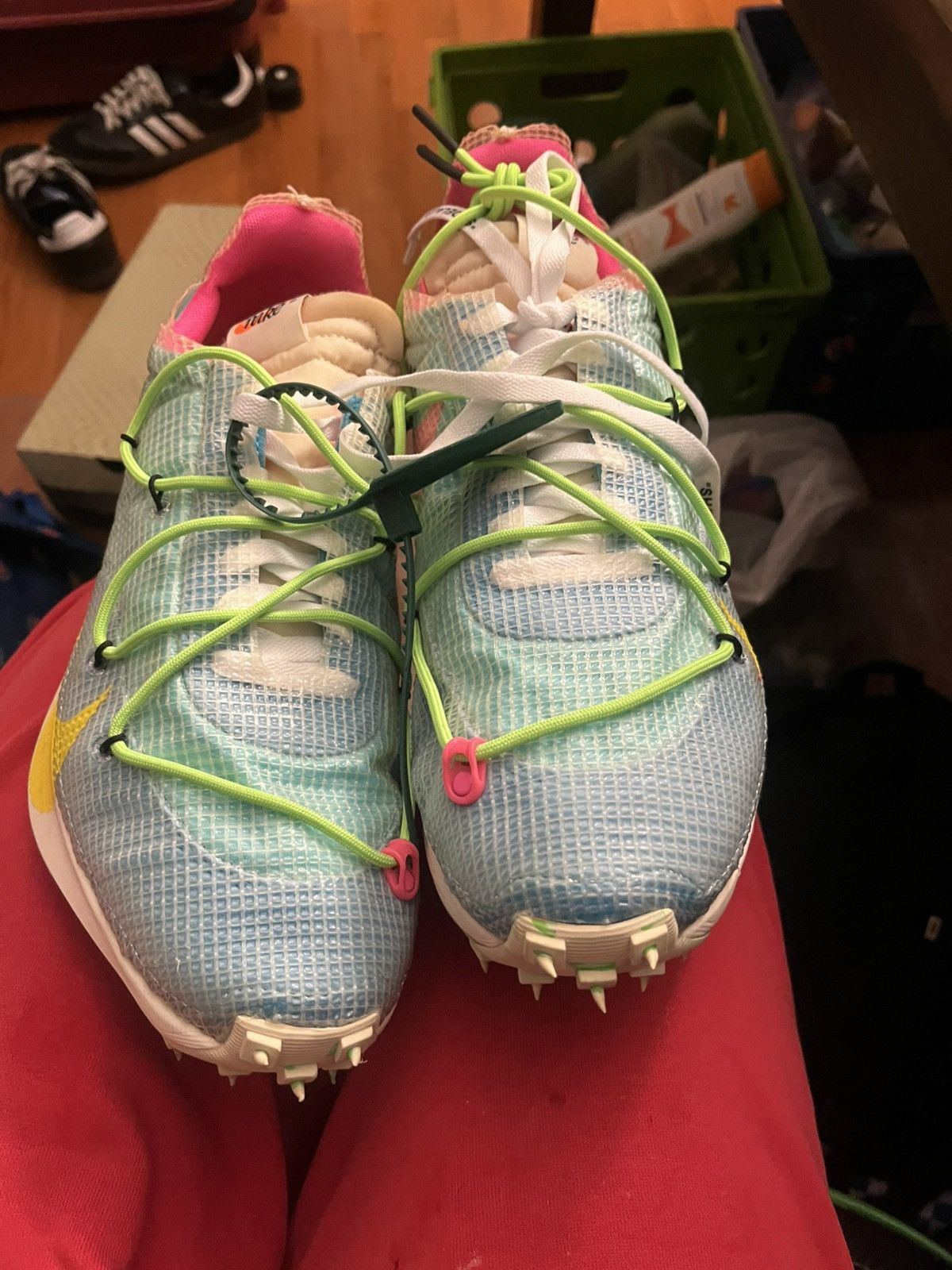 Nike Nike X Off White Light Blue Vapor Street Size US 12 / EU 45 - 3 Thumbnail