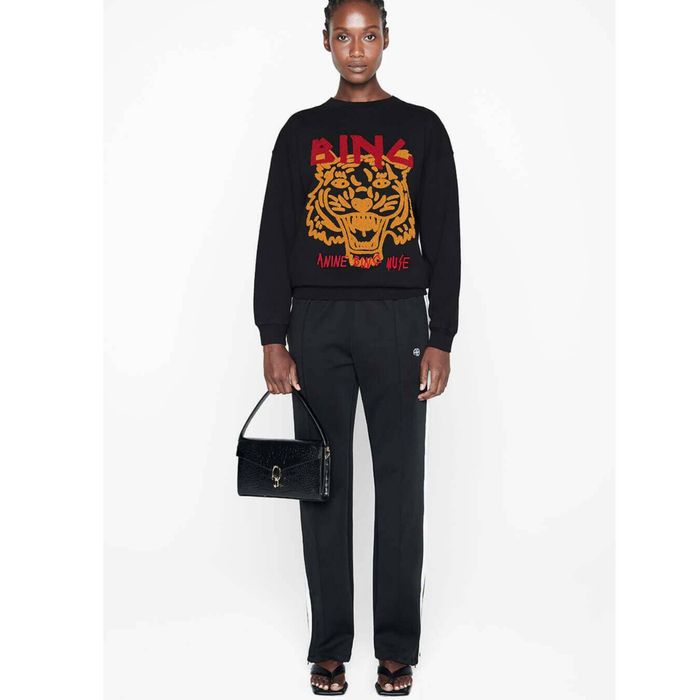 Anine Bing ANINE BING Tiger Chenille Black Sweatshirt