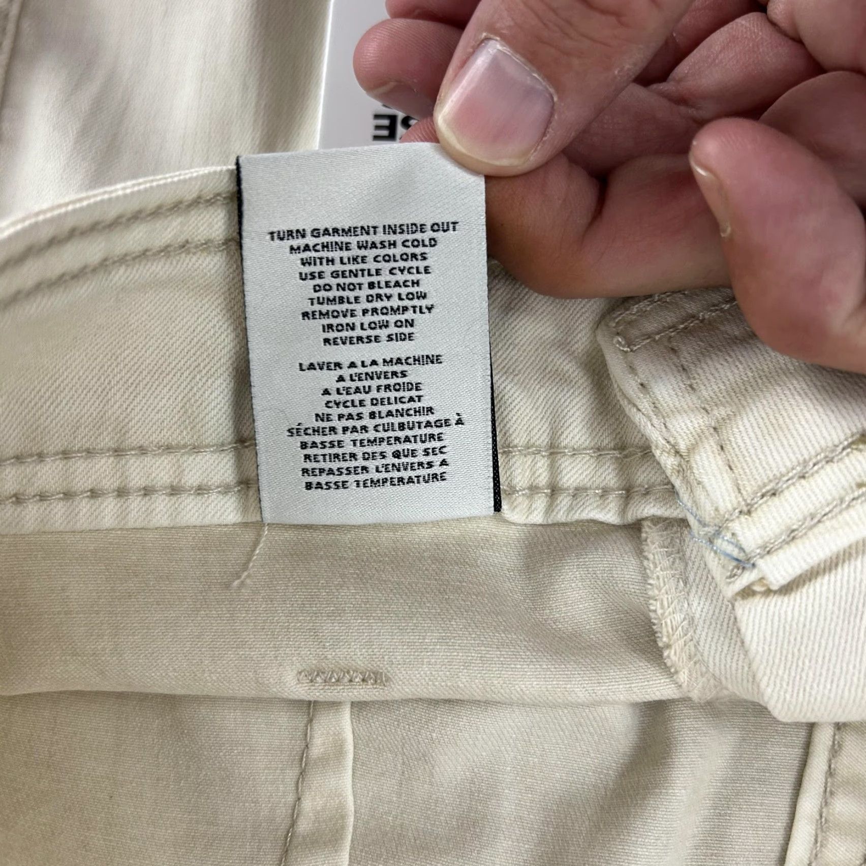 Vintage OAT New York Pants Womens 0/25 Beige High Rise Wide Leg Stretch Twill Chino Size 25" / US 0 / IT 36 - 5 Thumbnail