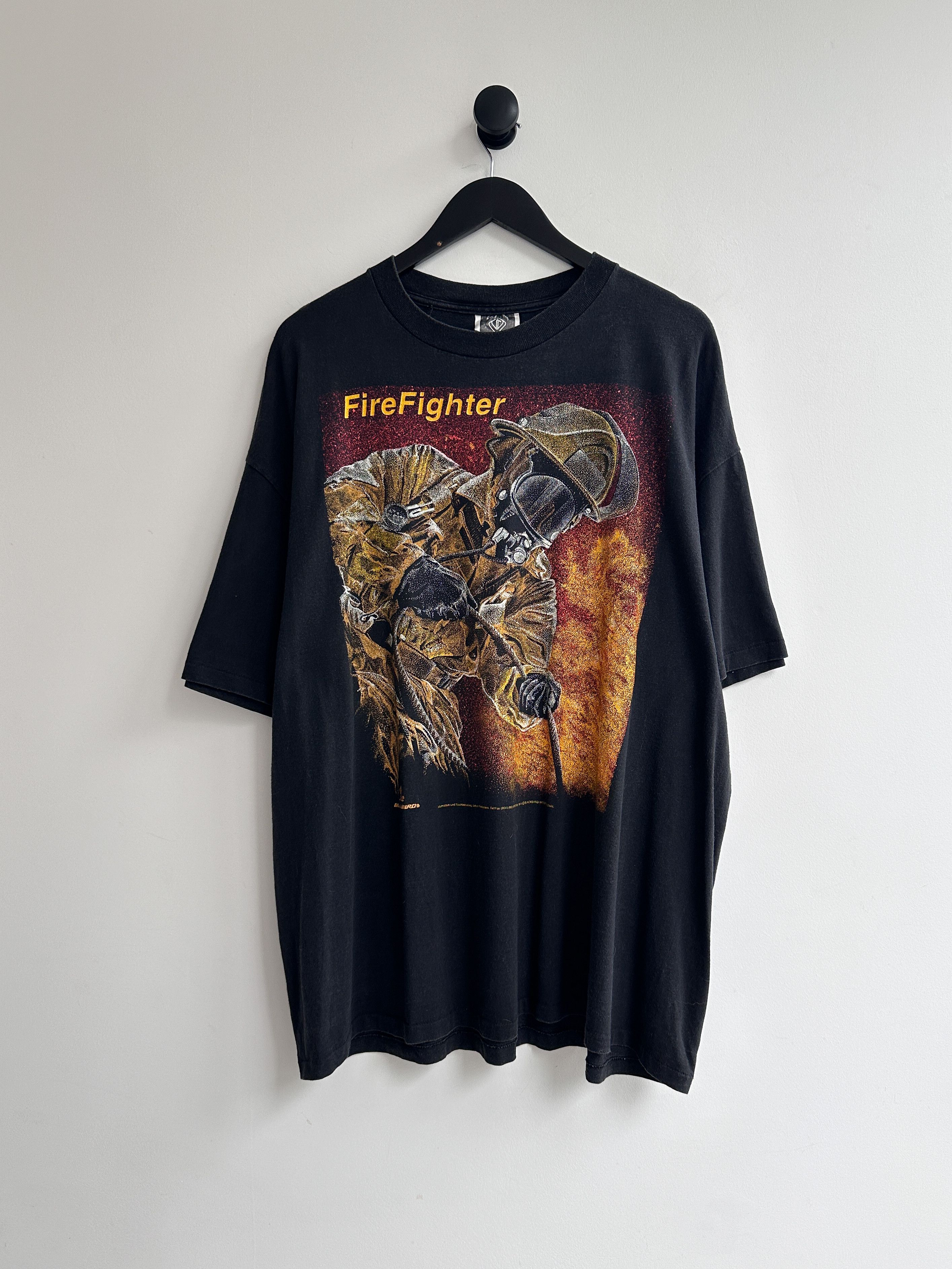 Blackbird Vintage Firefighter Tee Shirt Blackbird Single Stitch Size US XXL / EU 58 / 5 - 1 Thumbnail