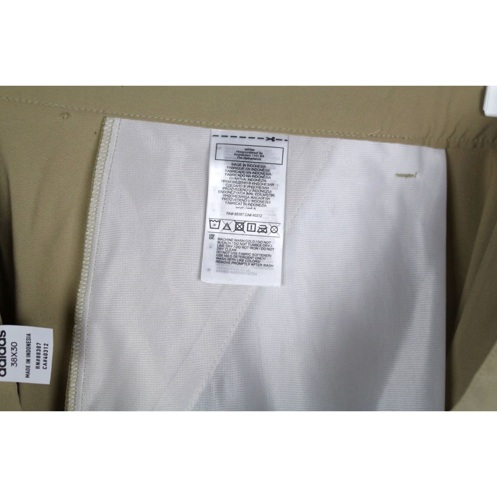 Adidas Adidas Adi Golf Pants Tapered 3 Stripe Lightweight 38 x 30 Khaki HG8842 Mens Pants Regular Khaki Lightweight Breathable Quick Dry Golfwear#> Size US 38 / EU 54 - 5 Thumbnail