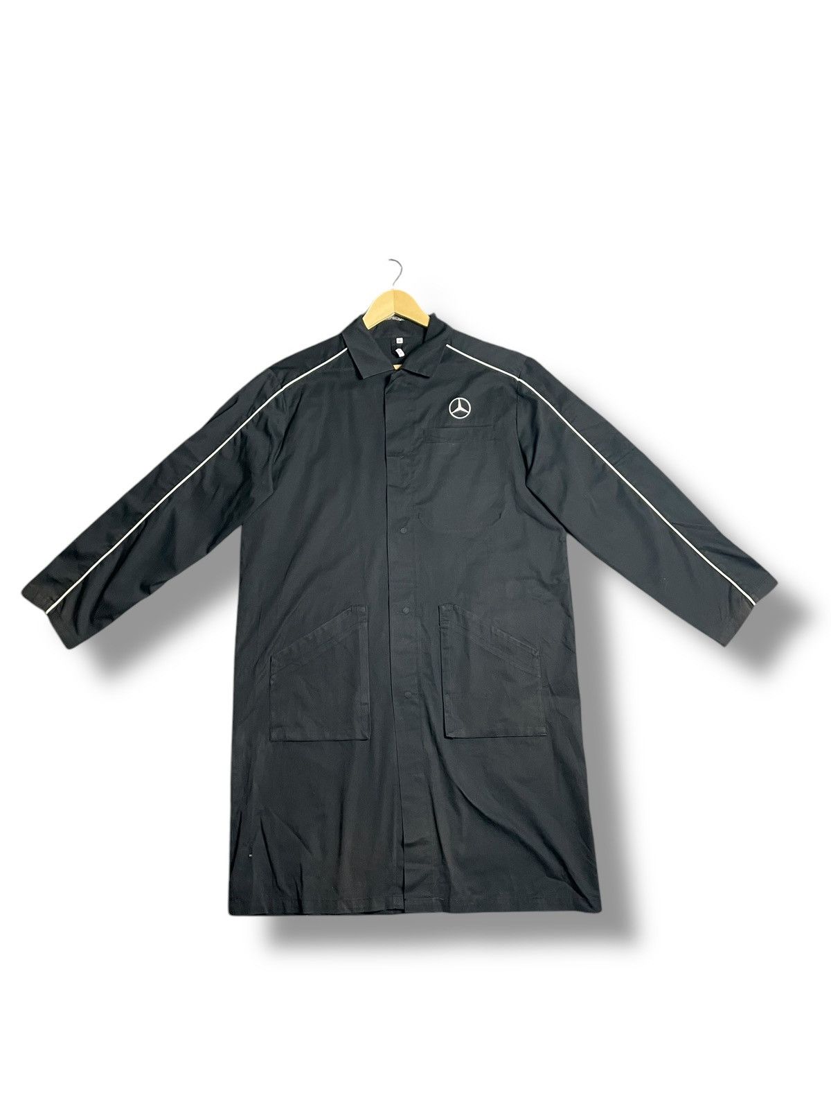 Mercedes-Benz × Vintage Mercedes Benz Long Jacket Black (25) Size US L / EU 52-54 / 3 - 1 Thumbnail