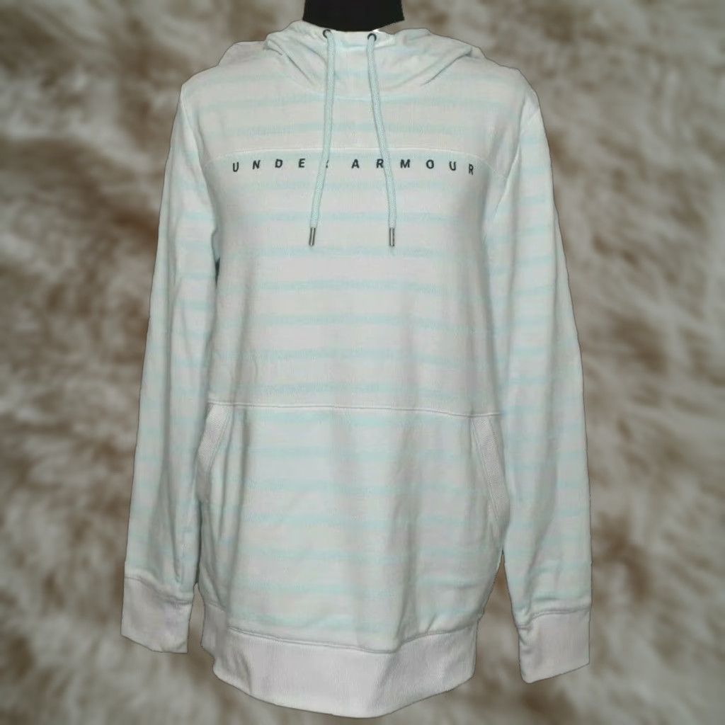 Under Armour Under Armour Hoodie Striped Long Sleeve Small Blue White Womens Size S / US 4 / IT 40 - 1 Thumbnail