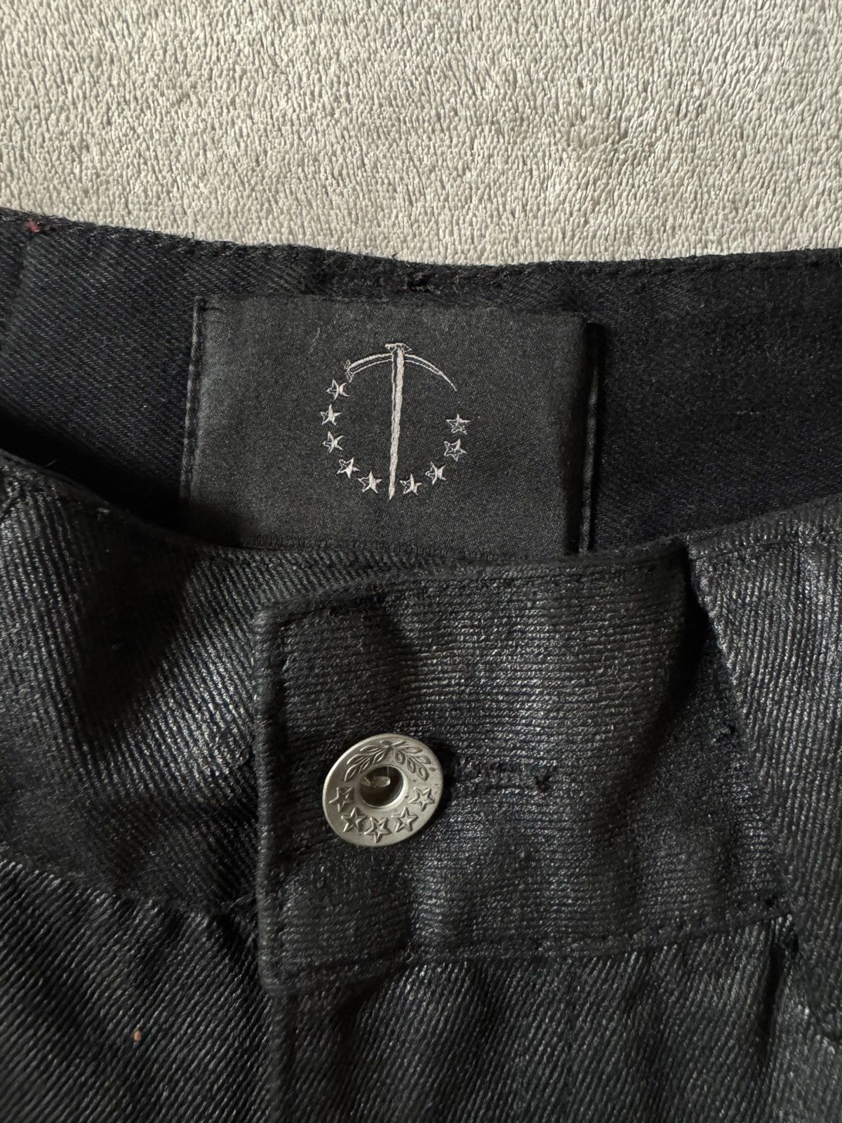 Other TecnineGroup Drill Waxed Black Jeans Size US 32 / EU 48 - 6 Thumbnail