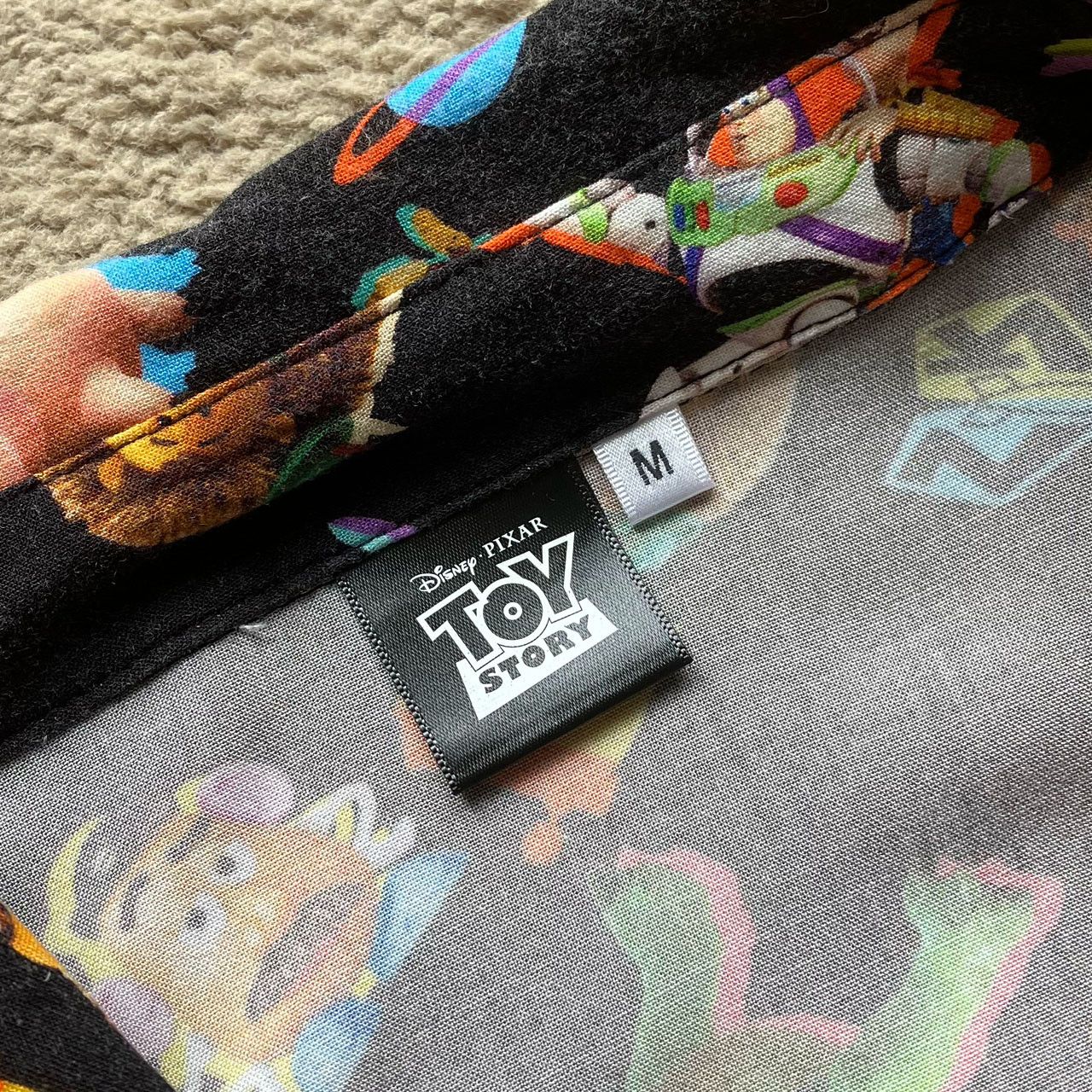 Disney Disney Pixar Toy Story Aloha Shirt Black All Over Print Size US M / EU 48-50 / 2 - 4 Thumbnail