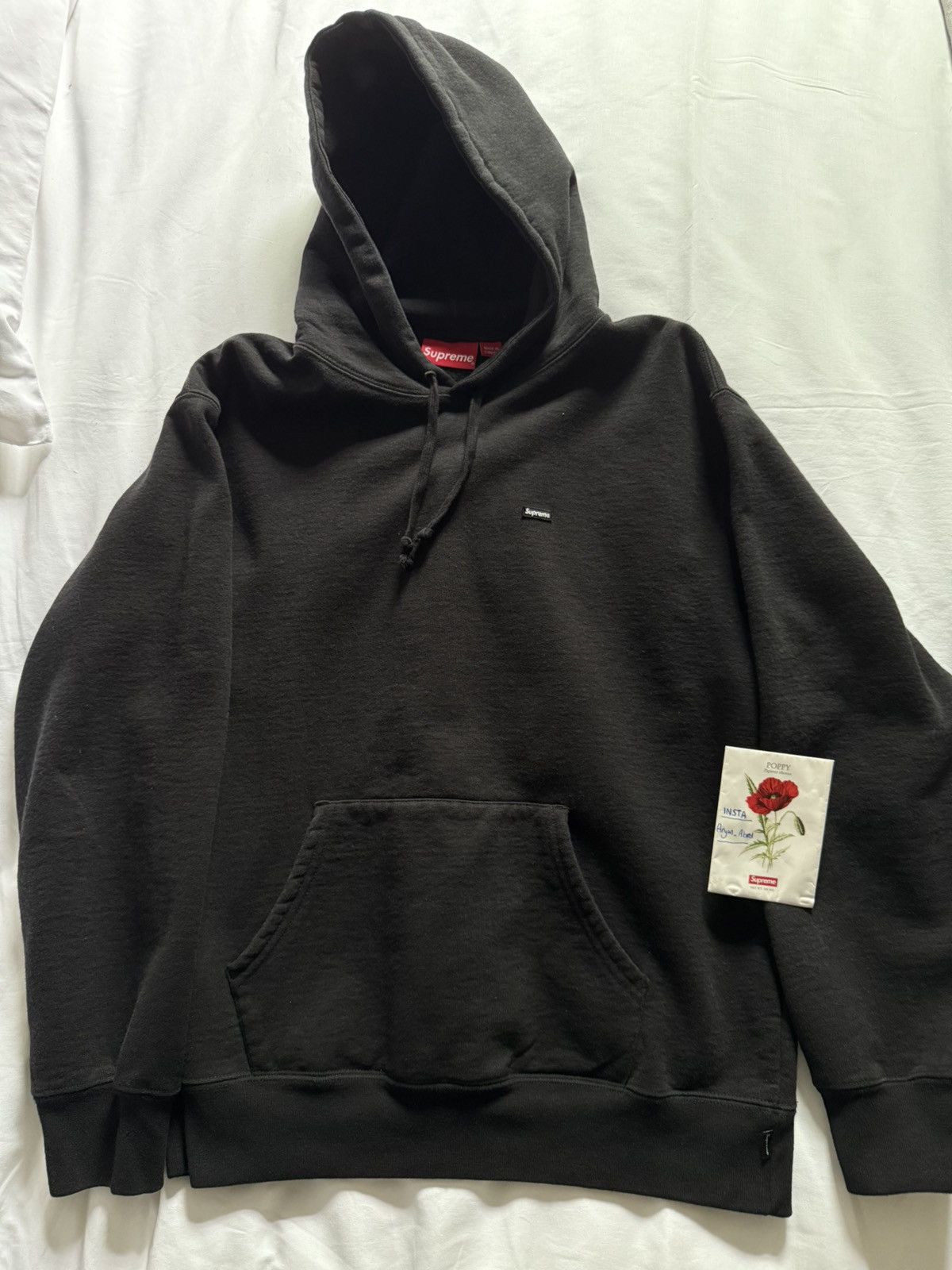 Supreme Small Box Logo Zip Up Hooded Sweatshirt Black Men's