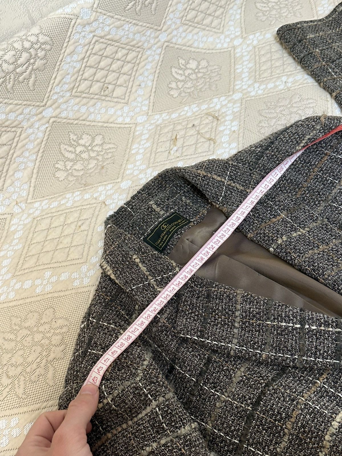 Vintage 🔥 Gianfranco Corneli Tweed Jacket Blazer Chanel Styled Size L / US 10 / IT 46 - 6 Thumbnail