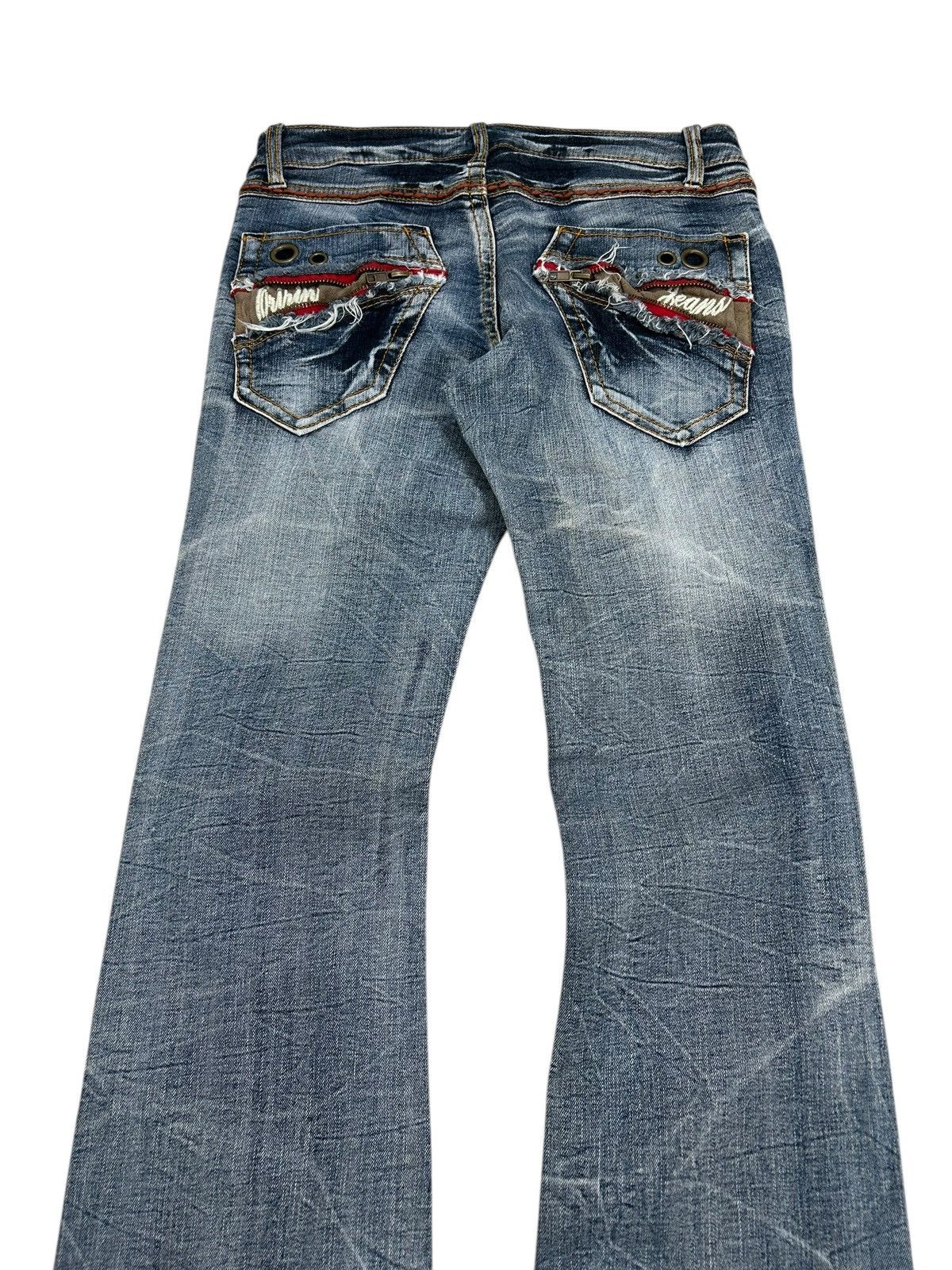Hysteric Glamour × Japanese Brand Flare Origin Japan Jean Clawn Marks Storm Light Washe Unisex Size US 27 - 8 Thumbnail