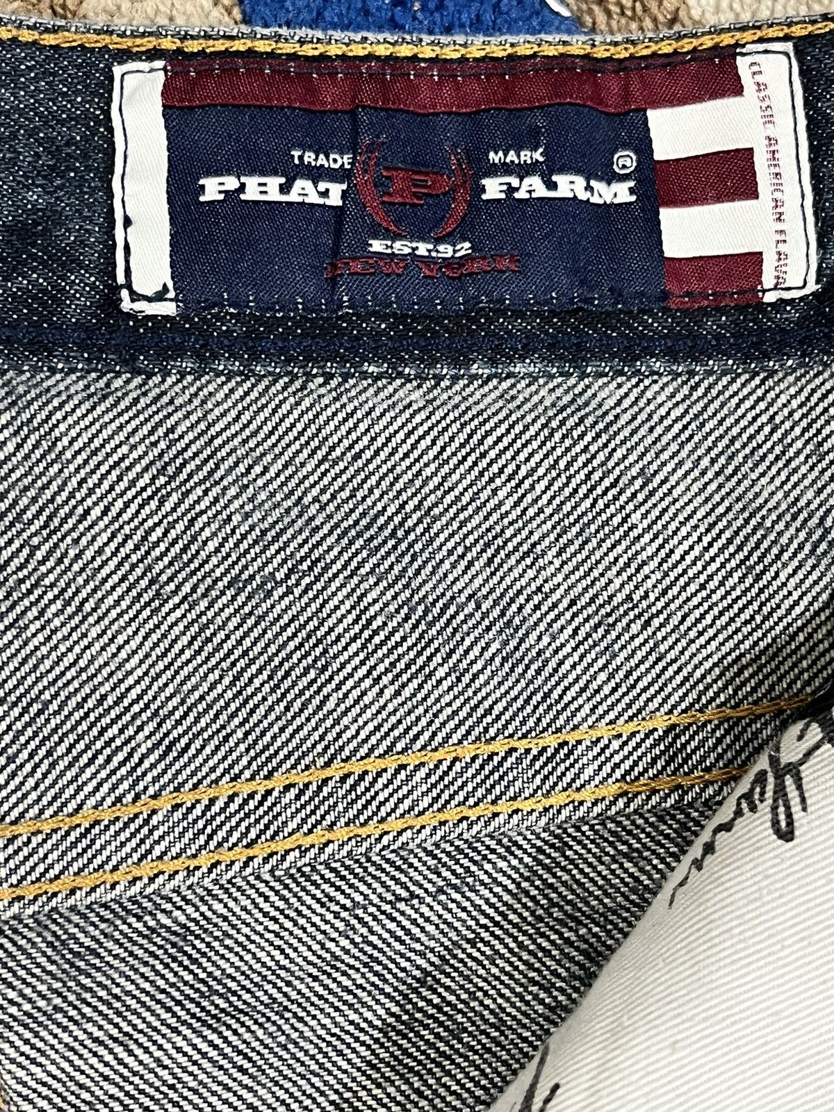 Phat Farm Vintage Phat Farm Baggy Mudwash Denim Size US 35 - 8 Thumbnail