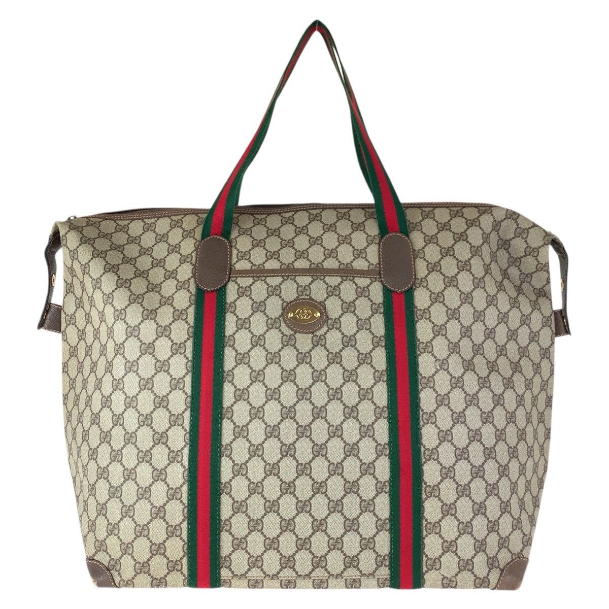 Gucci Gucci GG Supreme Canvas Sheline Line 2Way Tote Bag Boston Bag 012 39 621 Canvas Travel Bag 012 39 621 in Beige, Women's
