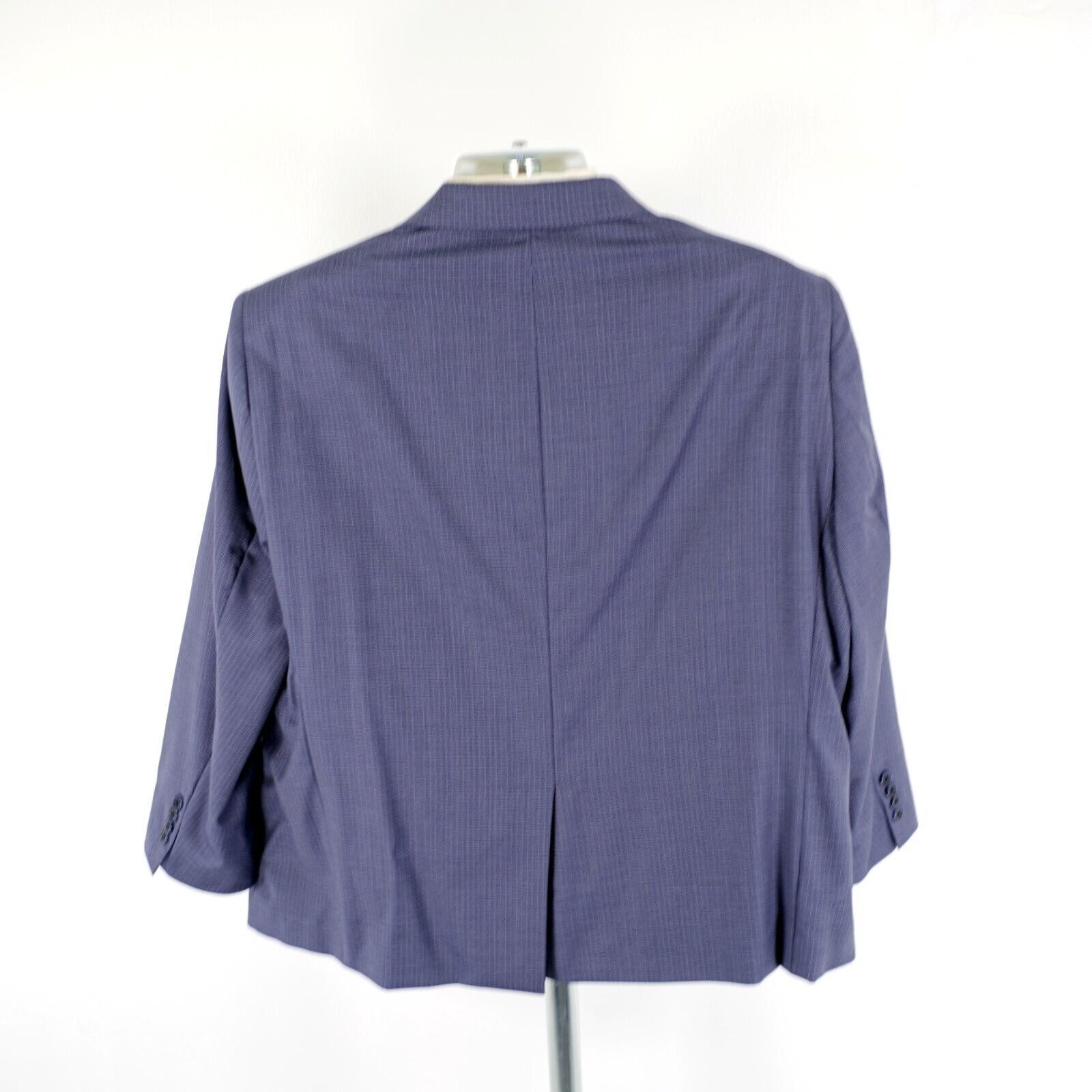 Hart Schaffner Marx Hart Schaffner Marx Light Blue Worsted Wool Striped Suit 46S Size 46S - 9 Thumbnail