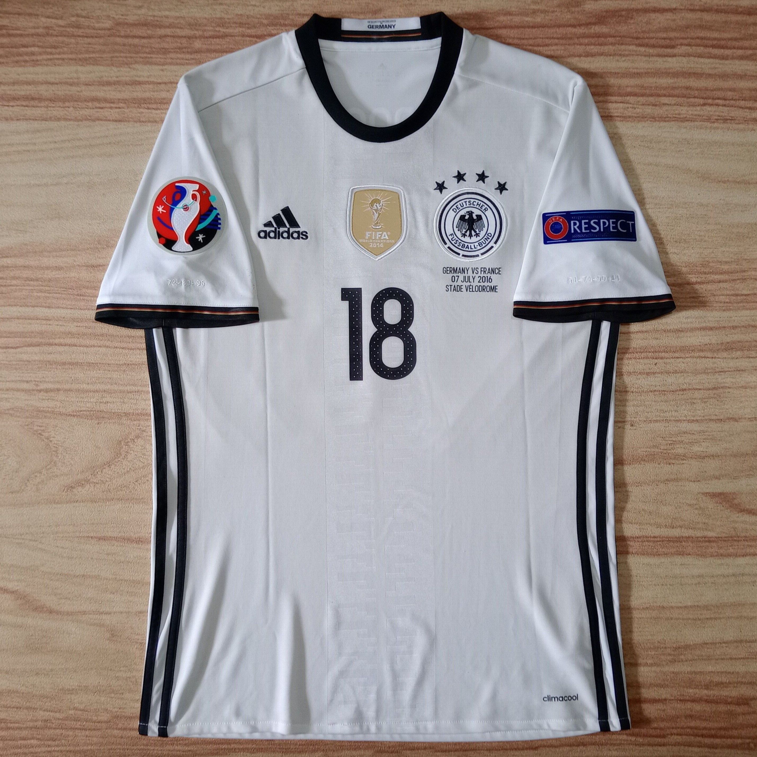 Adidas Germany Euro 2016 Home Jersey Toni Kroos 18 Size US M / EU 48-50 / 2 - 1 Thumbnail