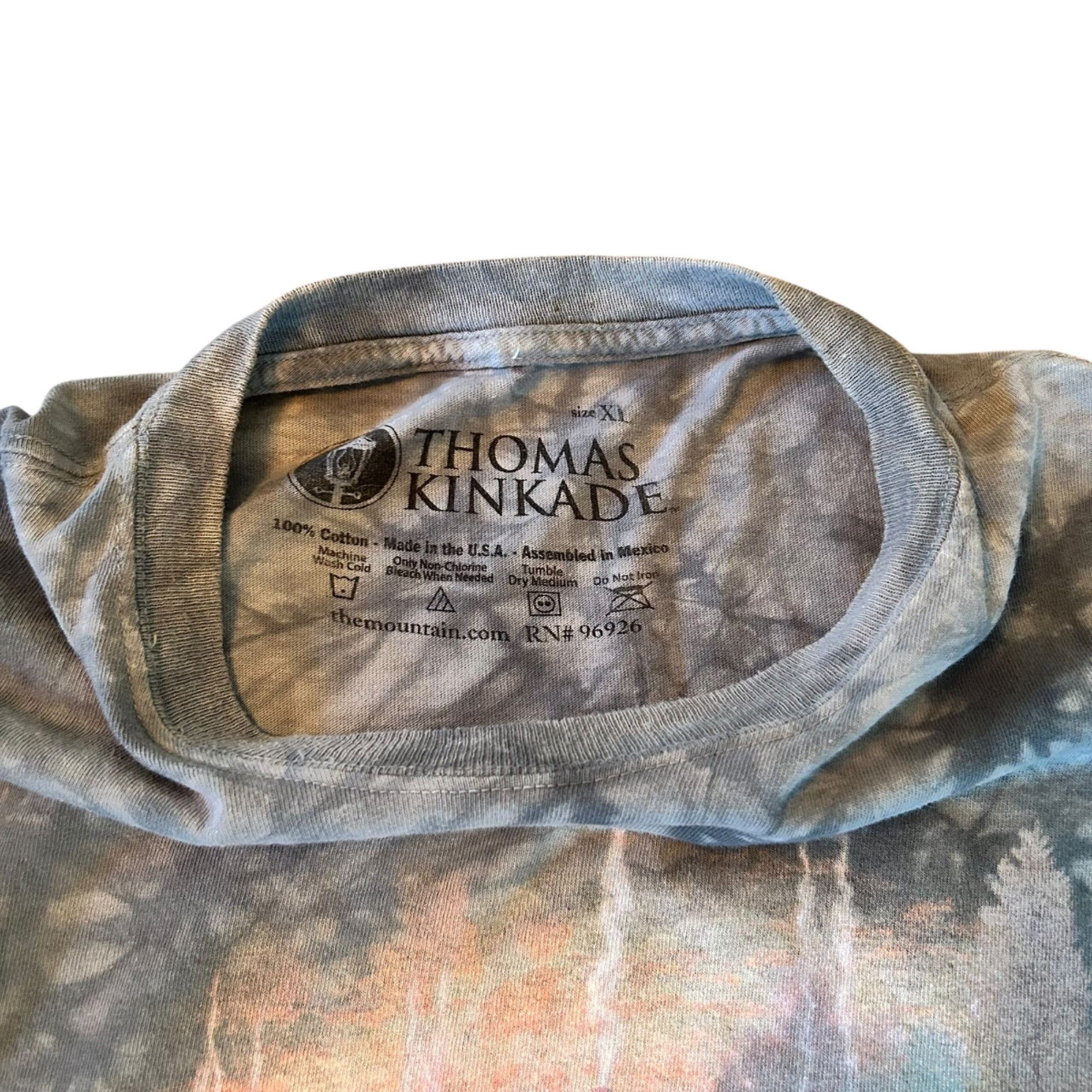 The Mountain The Mountain Thomas Kinkade Tie Dye Cozy Cottage Graphic Tee Size US XL / EU 56 / 4 - 3 Thumbnail