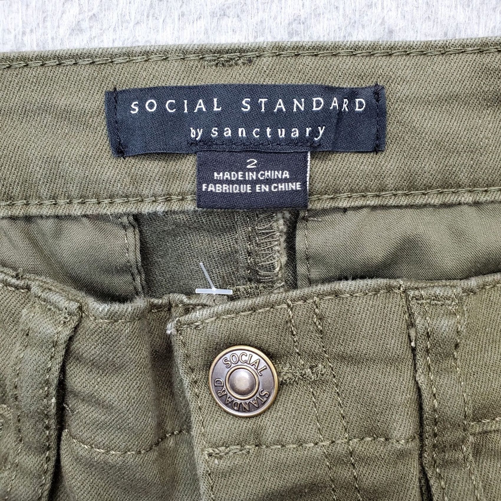 Sanctuary Sanctuary Pants Womens Size 2 Green Cotton Stretch Ankle Size 26" / US 2 / IT 38 - 7 Thumbnail