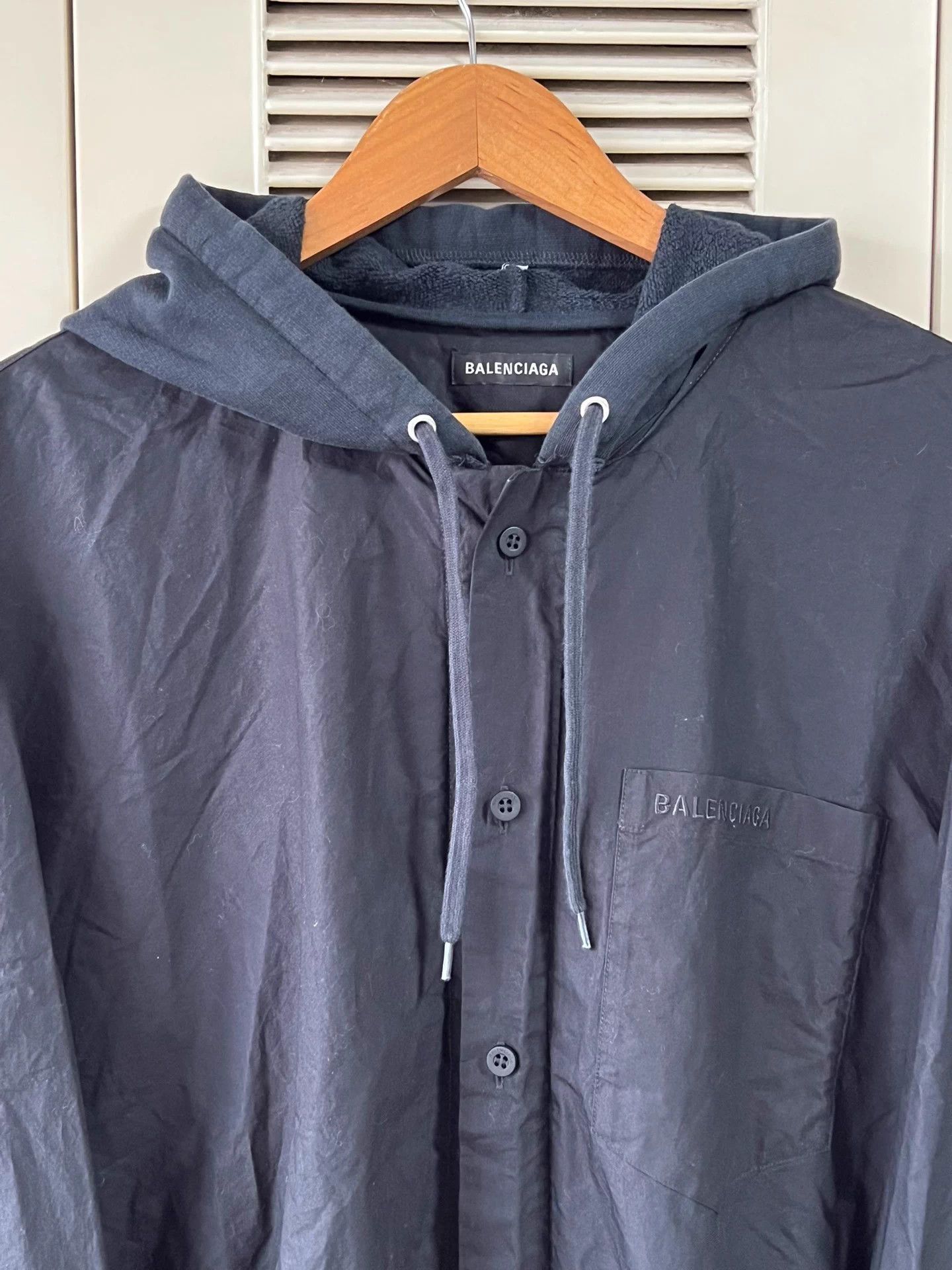 Balenciaga Balenciaga hooded colorblocked jacket black M Size US M / EU 48-50 / 2 - 3 Thumbnail