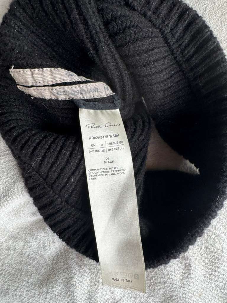 Rick Owens Rick Owens Ribbed Knit Balaclava Hood Size ONE SIZE - 5 Thumbnail