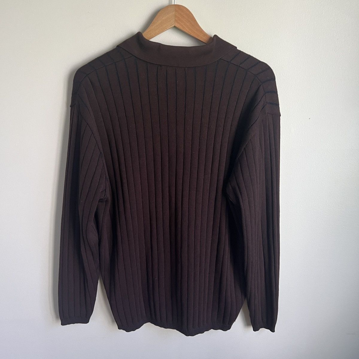 Canali CANALI Extra Fine Merino Wool Polo Sweater Size US L / EU 52-54 / 3 - 4 Thumbnail