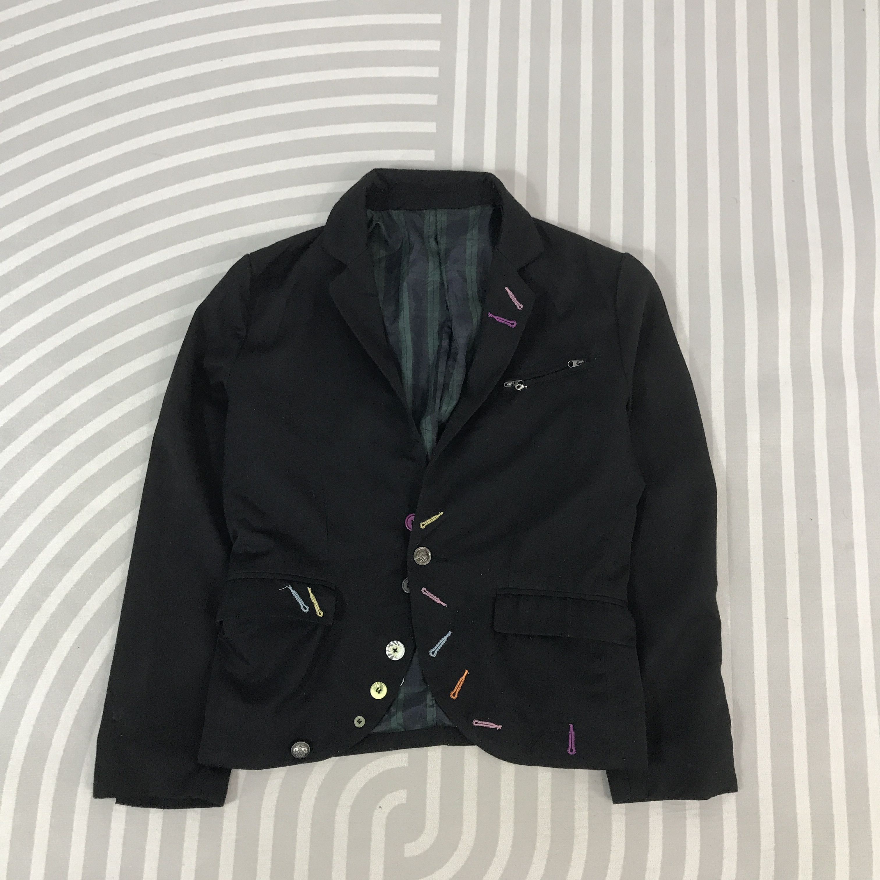 Japanese Brand Vintage Japan multibutton punk Authentic Jacket K61B25 Size US M / EU 48-50 / 2 - 1 Thumbnail