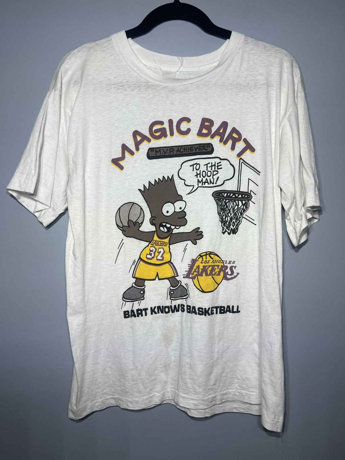 Other VTG Bart Simpson Shirt Magic Johnson Los Angeles Lakers 80s Size US M / EU 48-50 / 2 - 2 Thumbnail