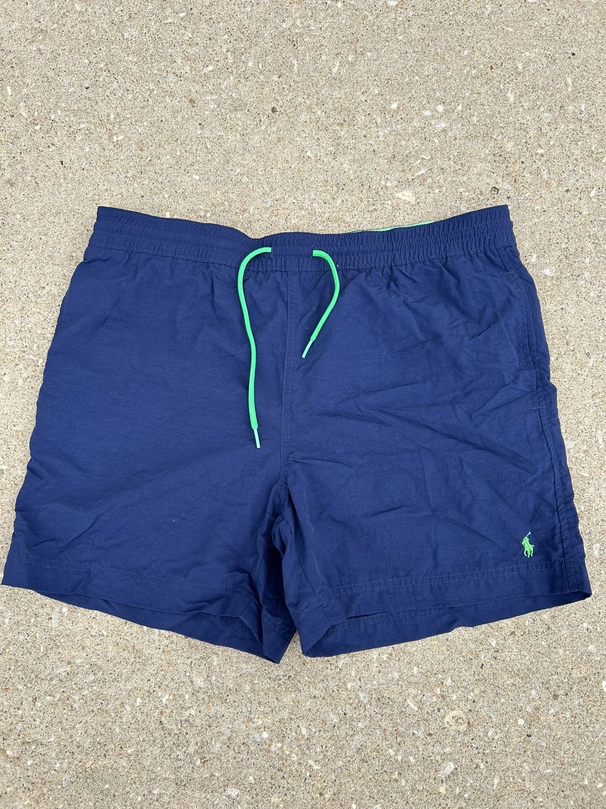 Polo Ralph Lauren Vintage 90s Polo Ralph Lauren Navy Swim Trunks Size US 36 / EU 52 - 1 Thumbnail
