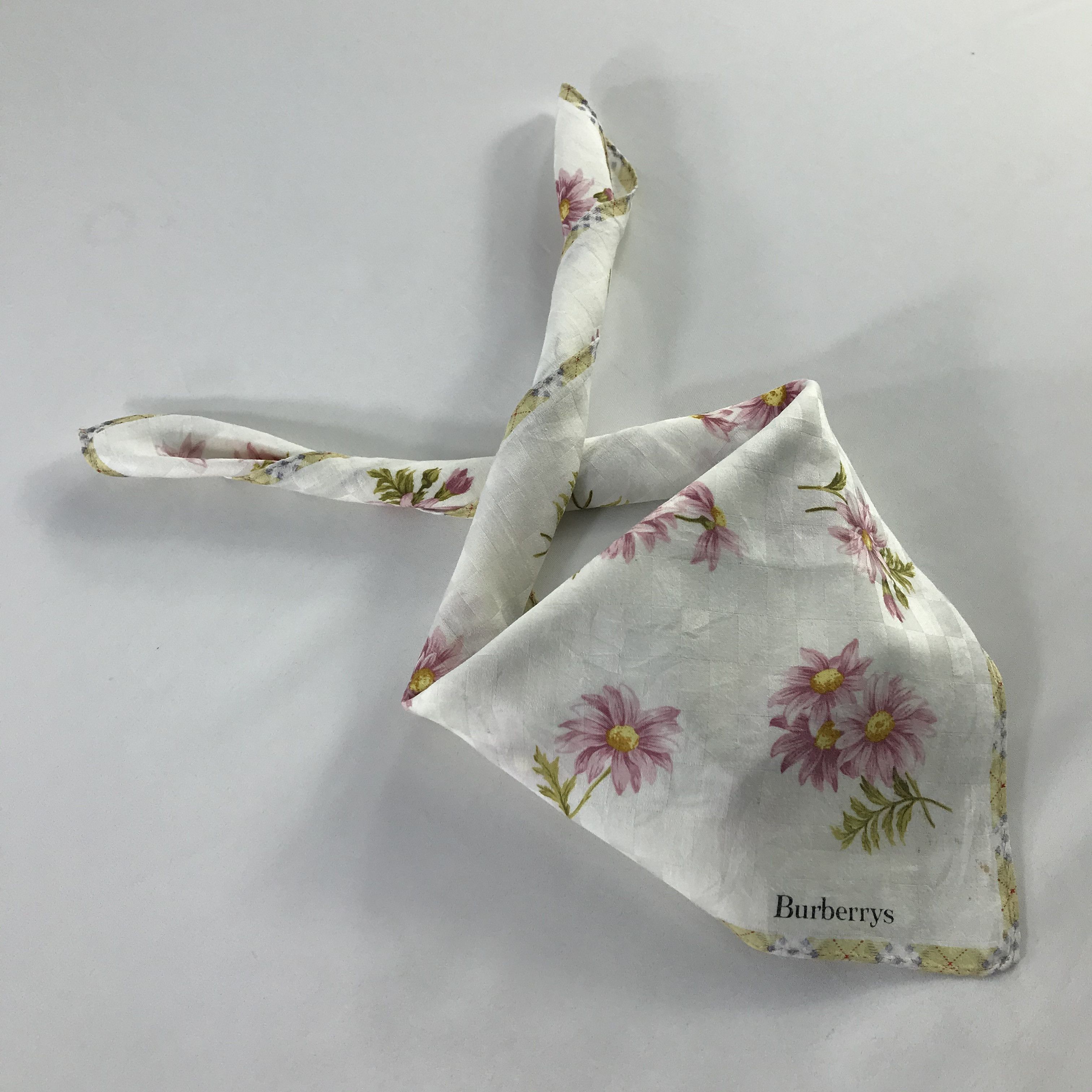 Burberry × Vintage Burberry Bandana / Handkerchief / Neckerchief - S1141 Size ONE SIZE - 4 Thumbnail